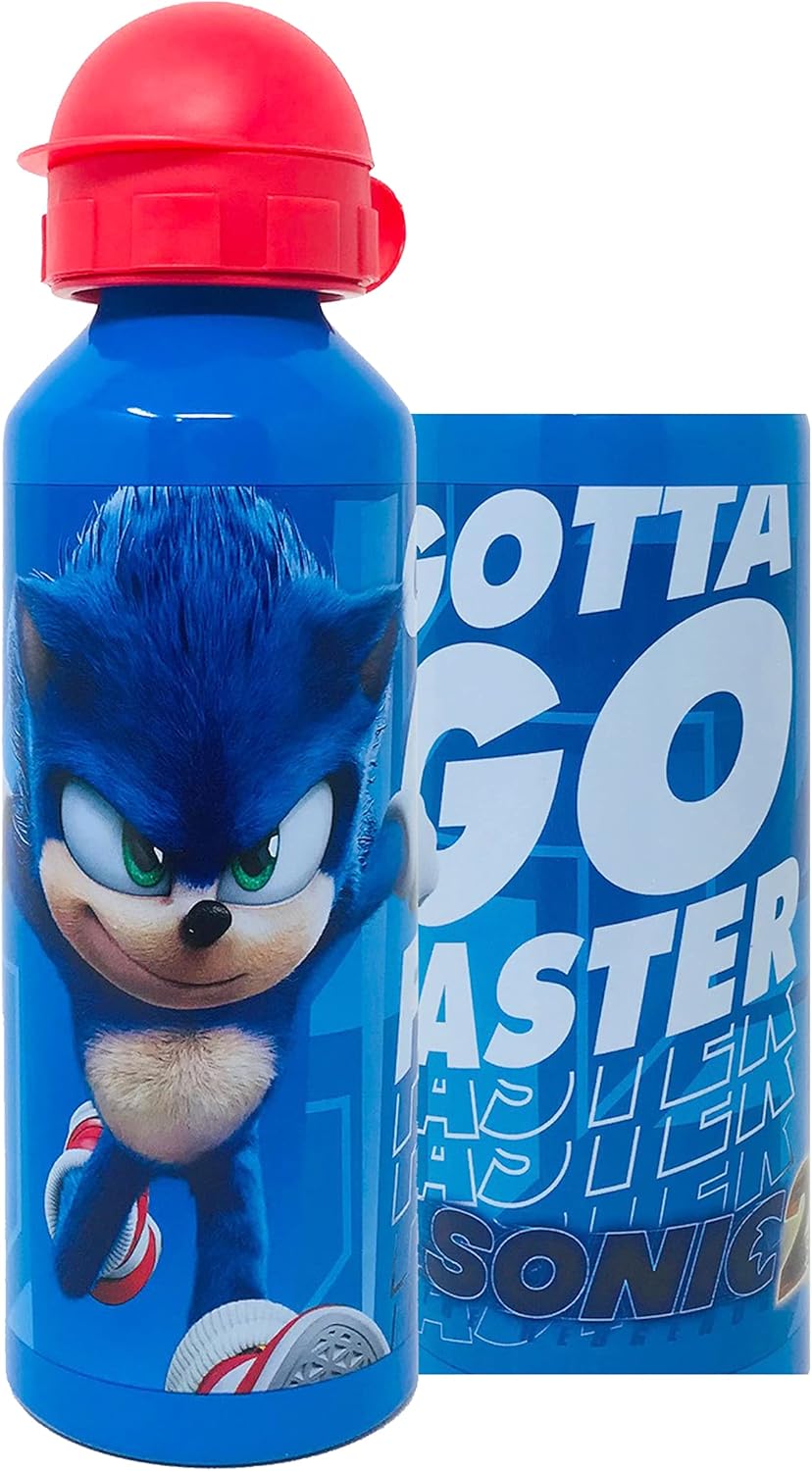 GIOVAS - Sonic The Hedgehog Kids Aluminum Water Bottle 520ml