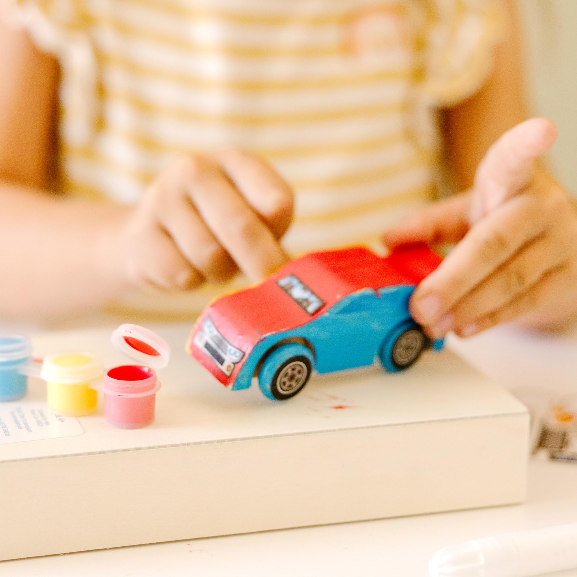 Melissa & Doug Race Car Craft Kit - Wooden DIY Assembly Toy for Kids 3+ 9