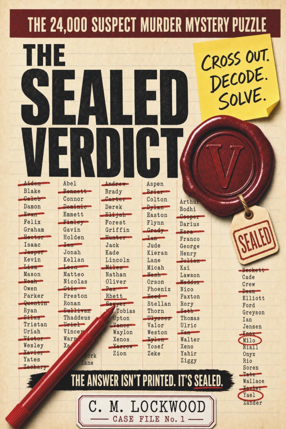 C. M. Lockwood - The Sealed Verdict — Case File No. 1: The Unspoilable Murder Mystery Puzzle [Paperback]