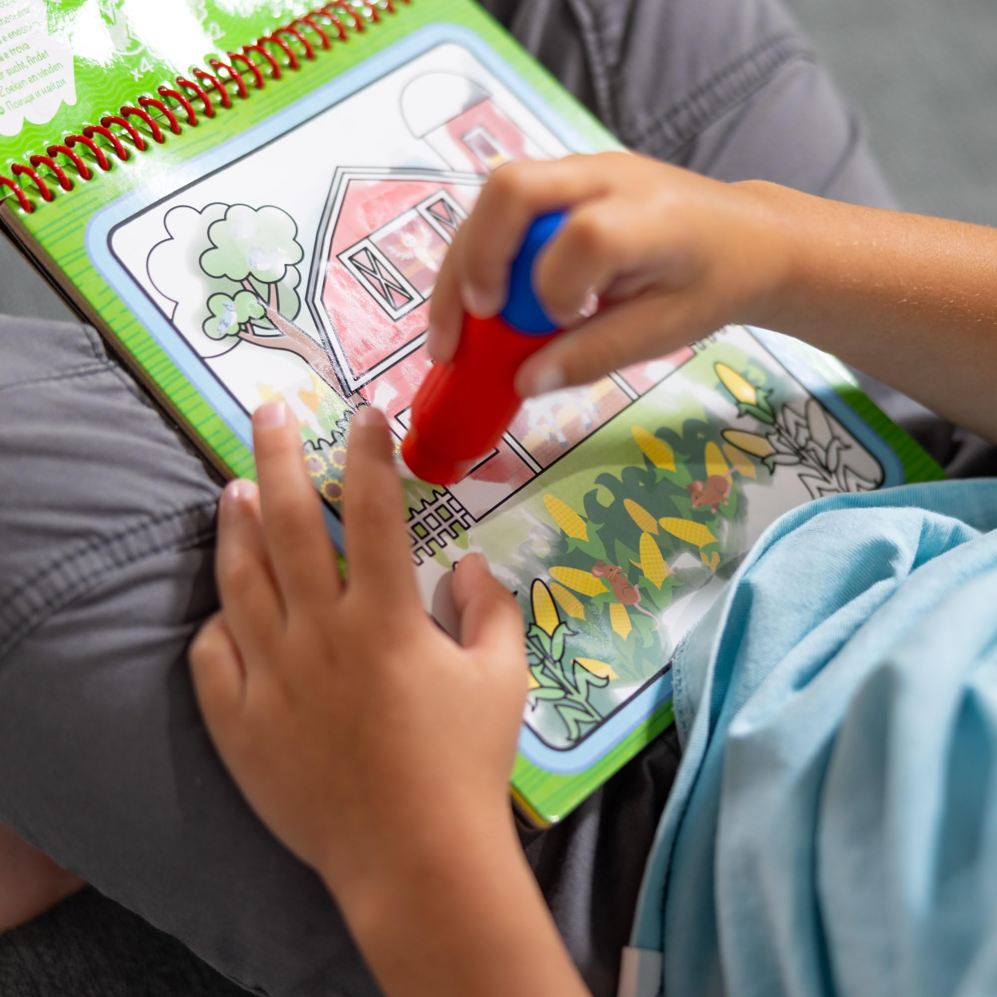 Melissa & Doug Water Reveal Pad - Farm | Reusable Coloring Book with Water Pen | Ages 3-6 15