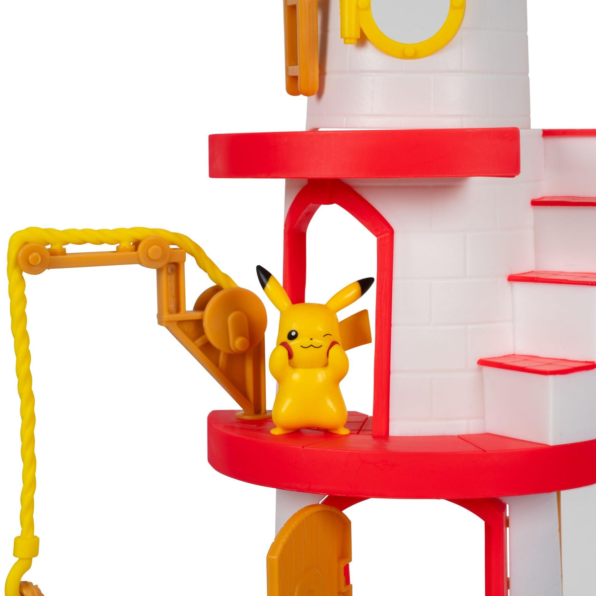 Jazwares Pokémon Carry Case Lighthouse Exploration Backpack Playset with Pikachu Battle Figure 4