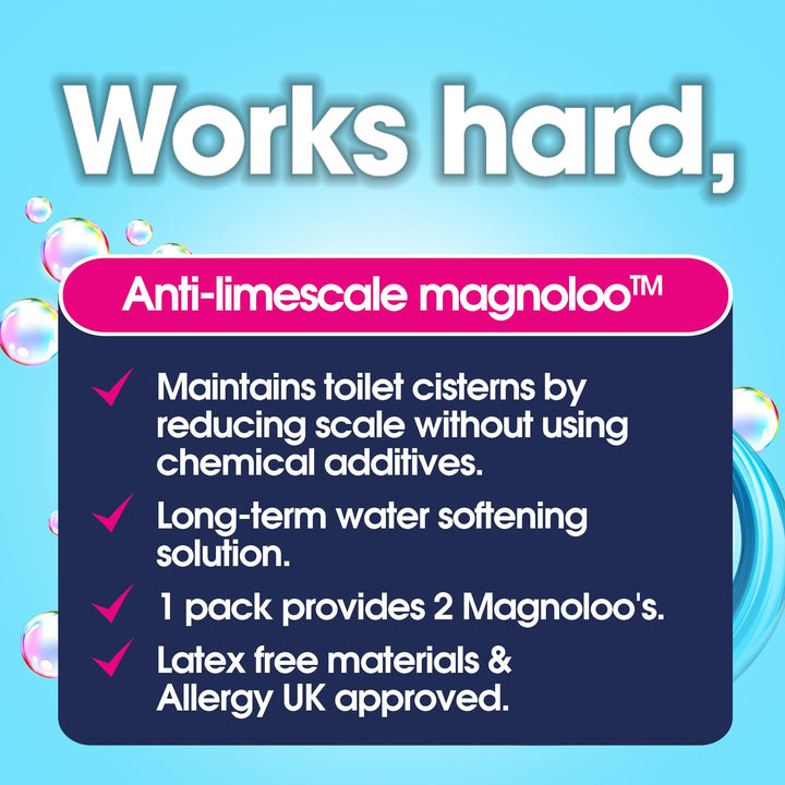 Ecozone Magnoloo Anti Limescale Treatment for Toilets - Pack of 2