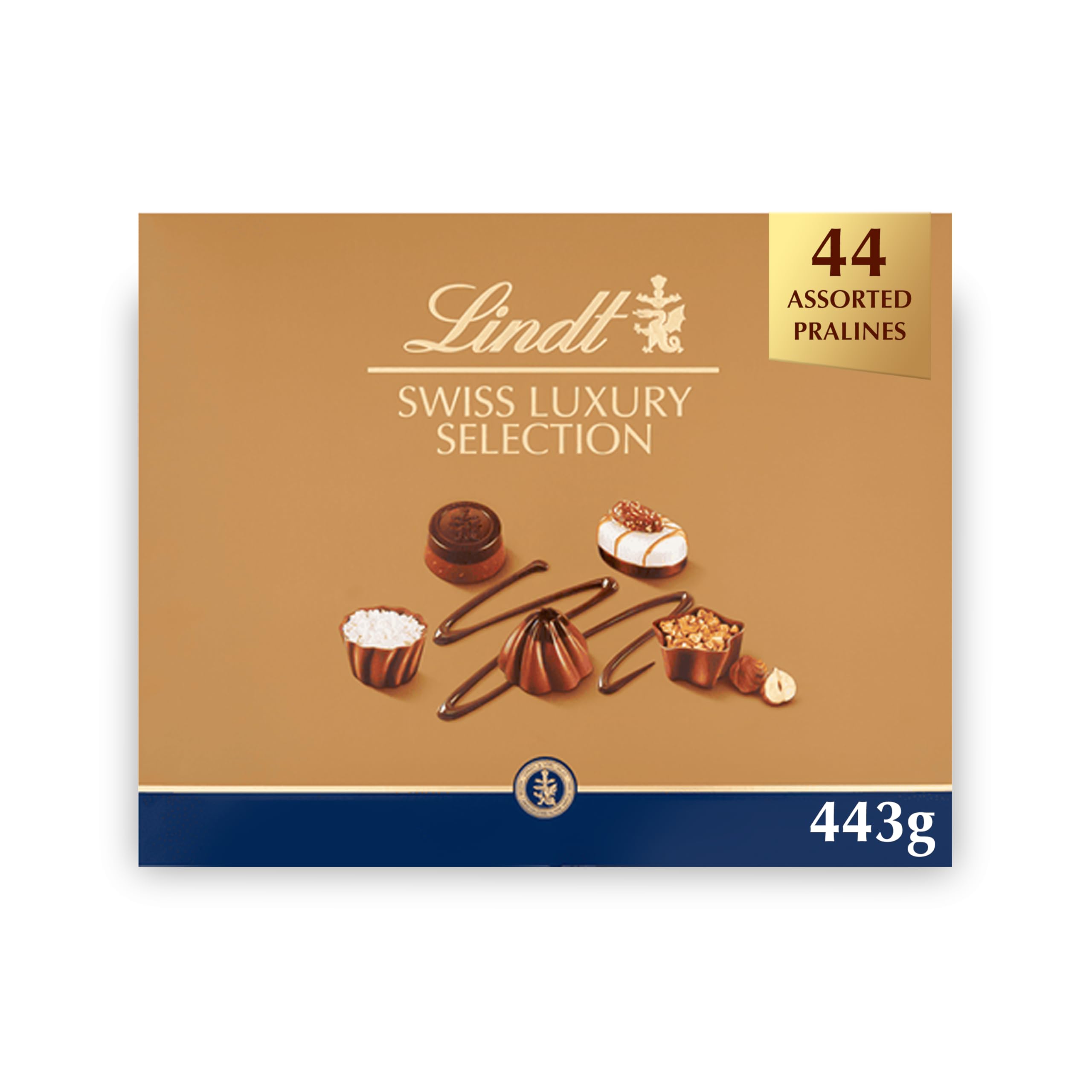 Lindt Swiss Luxury Selection Chocolate Gift Box - 443g Assorted Pralines