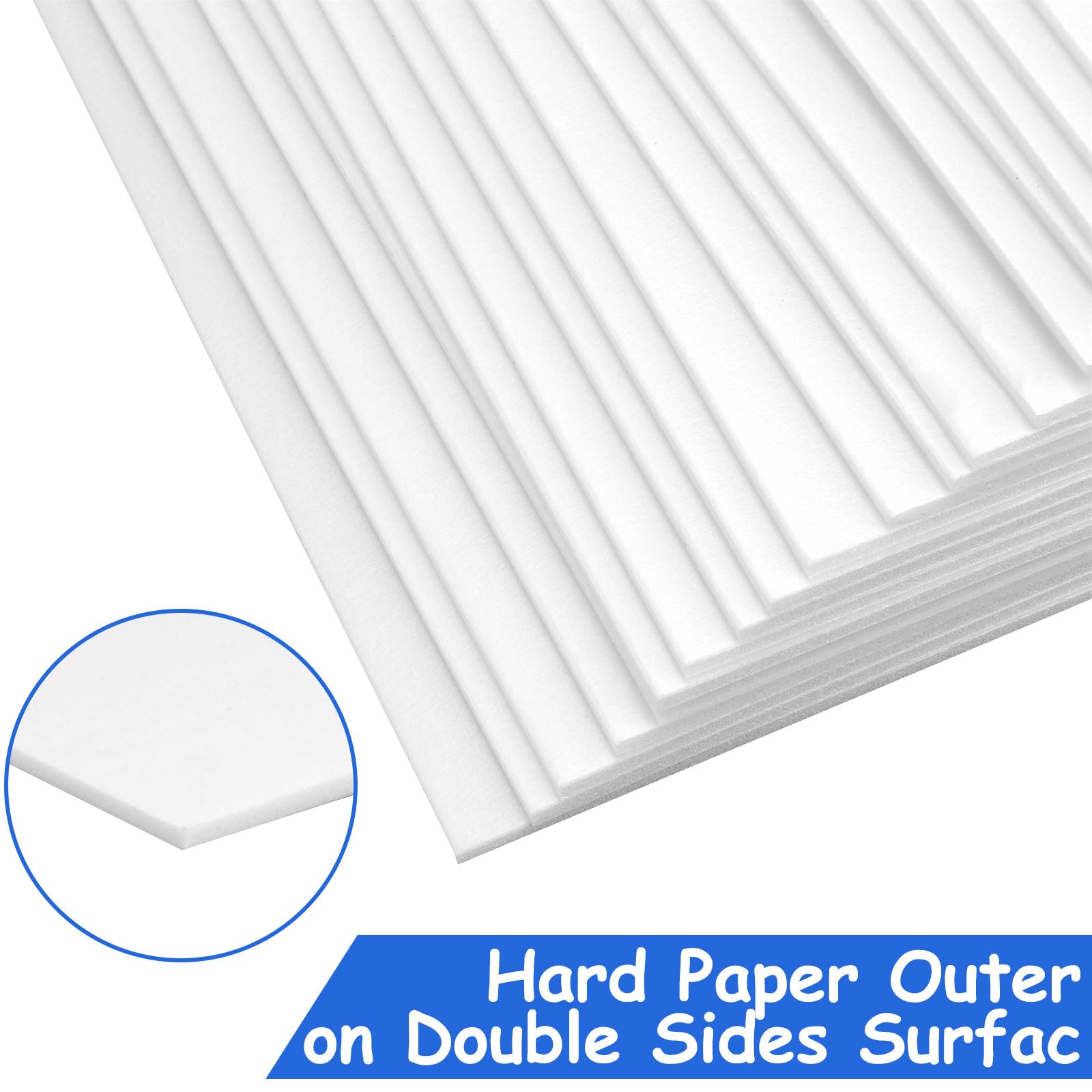 ASelected White Foam Boards - 10 Pack A4 (210x297mm) | 3mm Thick Polystyrene Core 5