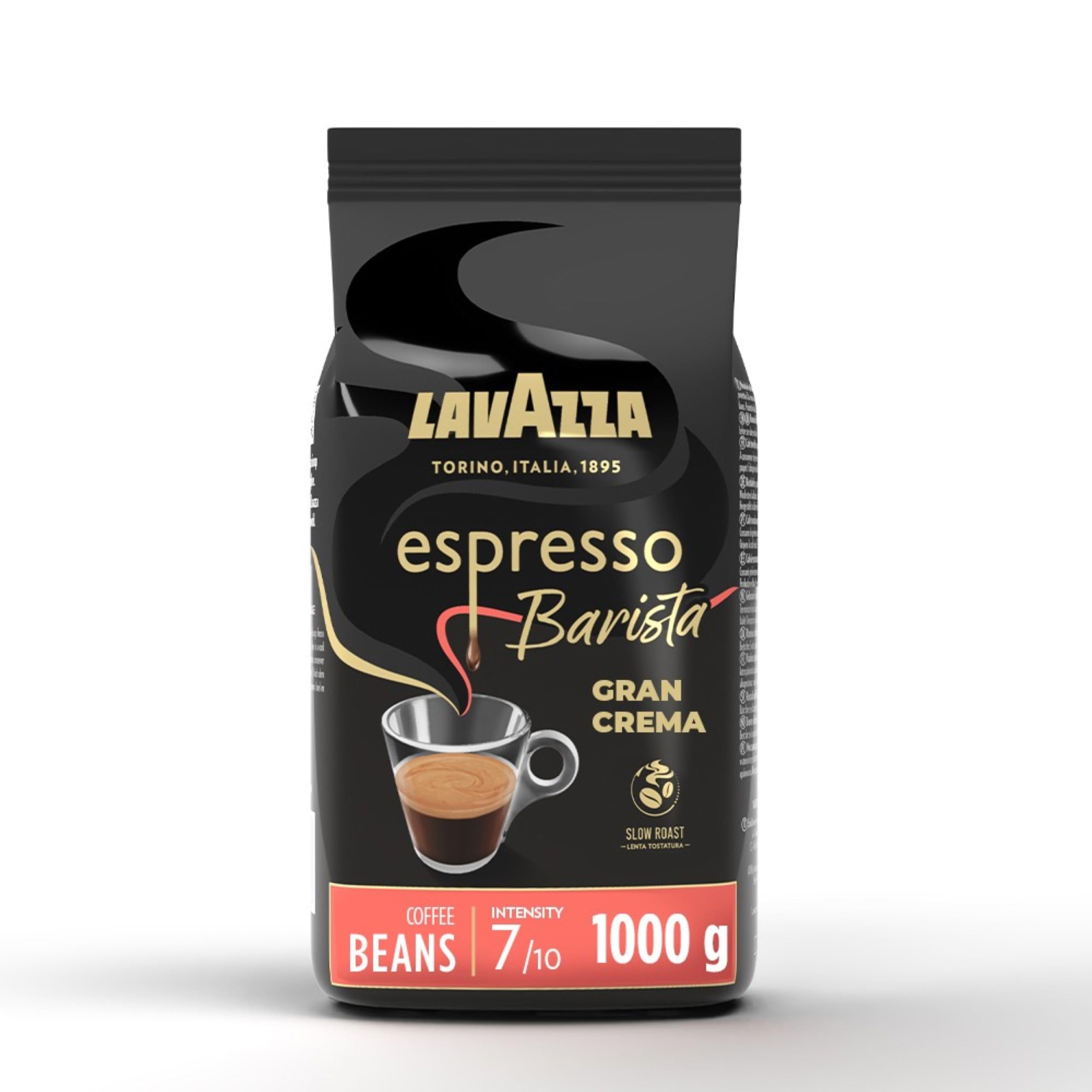 Lavazza Barista Gran Crema Whole Coffee Beans - Arabica/Robusta Drum Roast | Intensity 7 | 1kg Pack 1