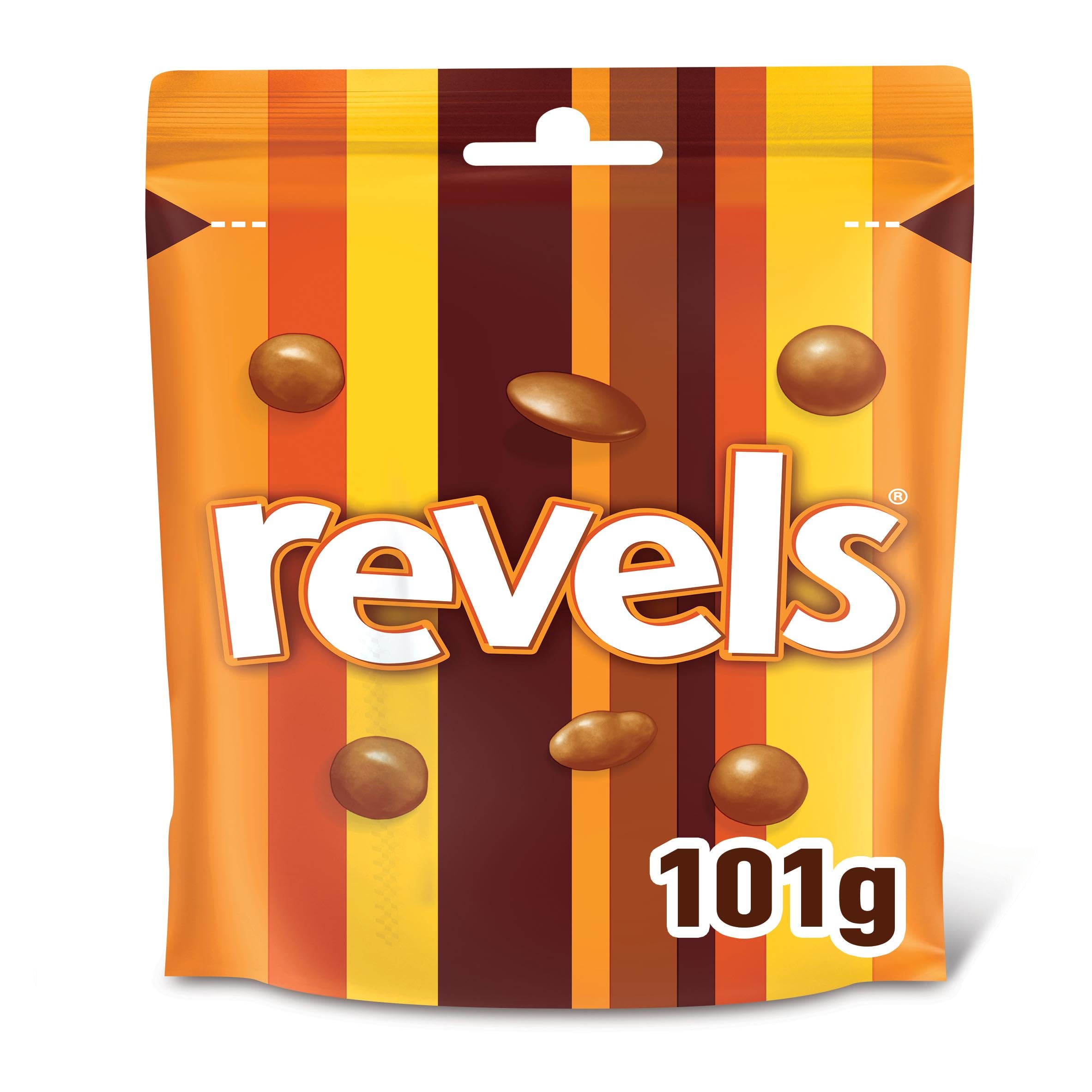 Revels Chocolate Variety Pouch Bag - Assorted Milk Chocolates with Toffee & Raisins | 101g 1