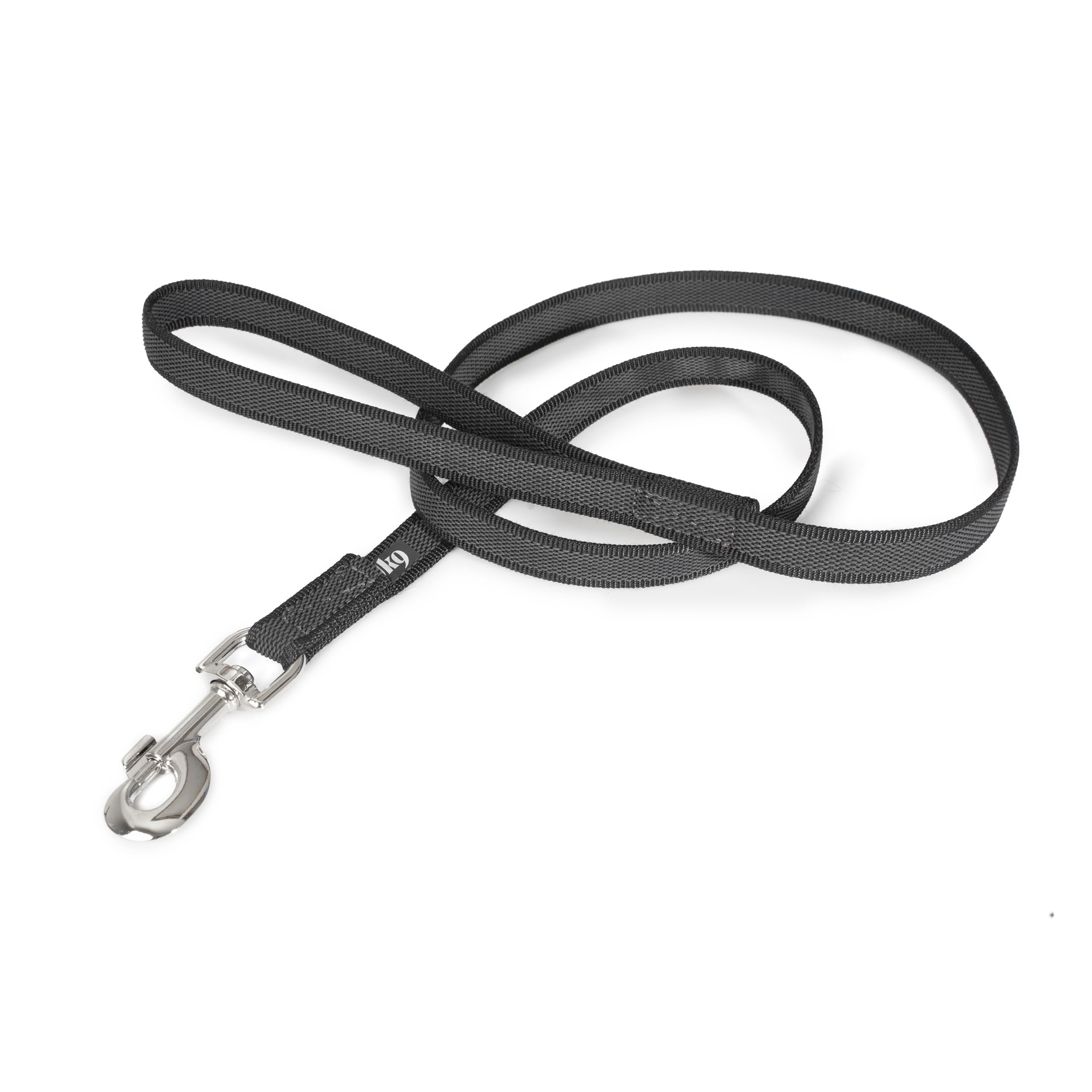 Julius-K9 Color & Gray Super-Grip Leash - Rubber Threads for Optimum Grip | 20 mm x 1.2 m | Black-Gray 4
