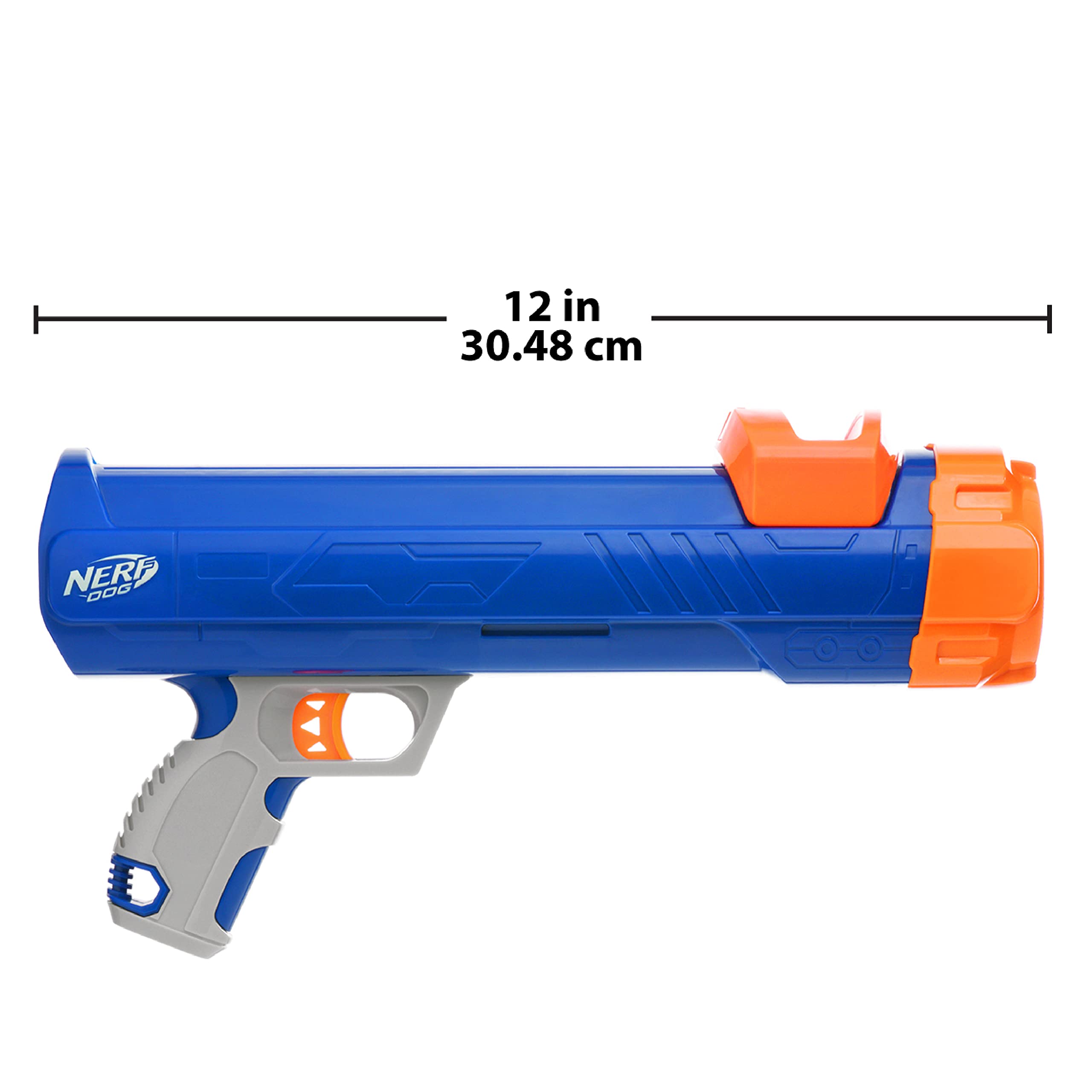 Nerf Dog 12in Blaster with 3 Squeak Tennis Balls - Shoots Up to 50 Feet 6