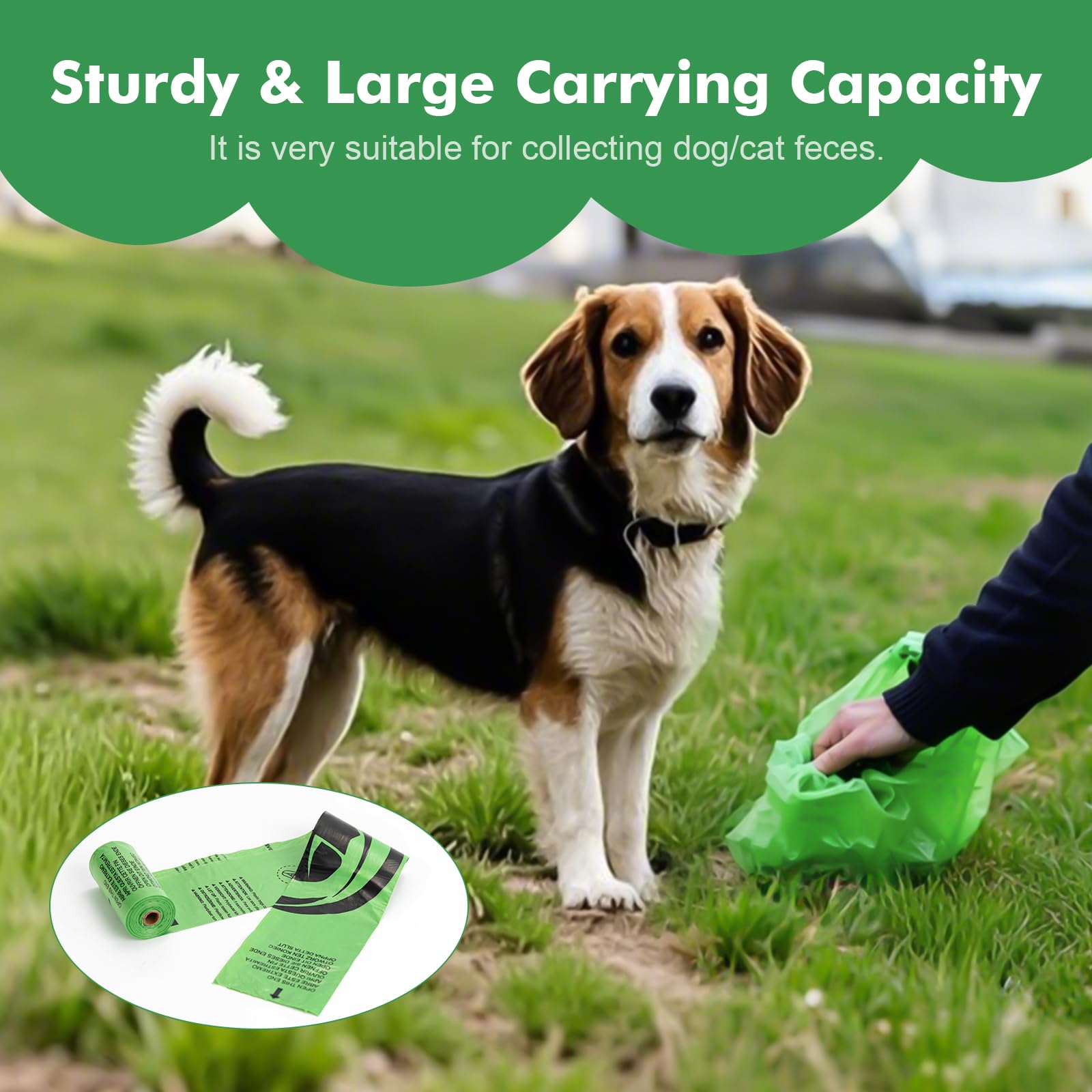 REVER GH51 Biodegradable Dog Poop Bags with Lavender Scent, 300 Extra Thick Bags