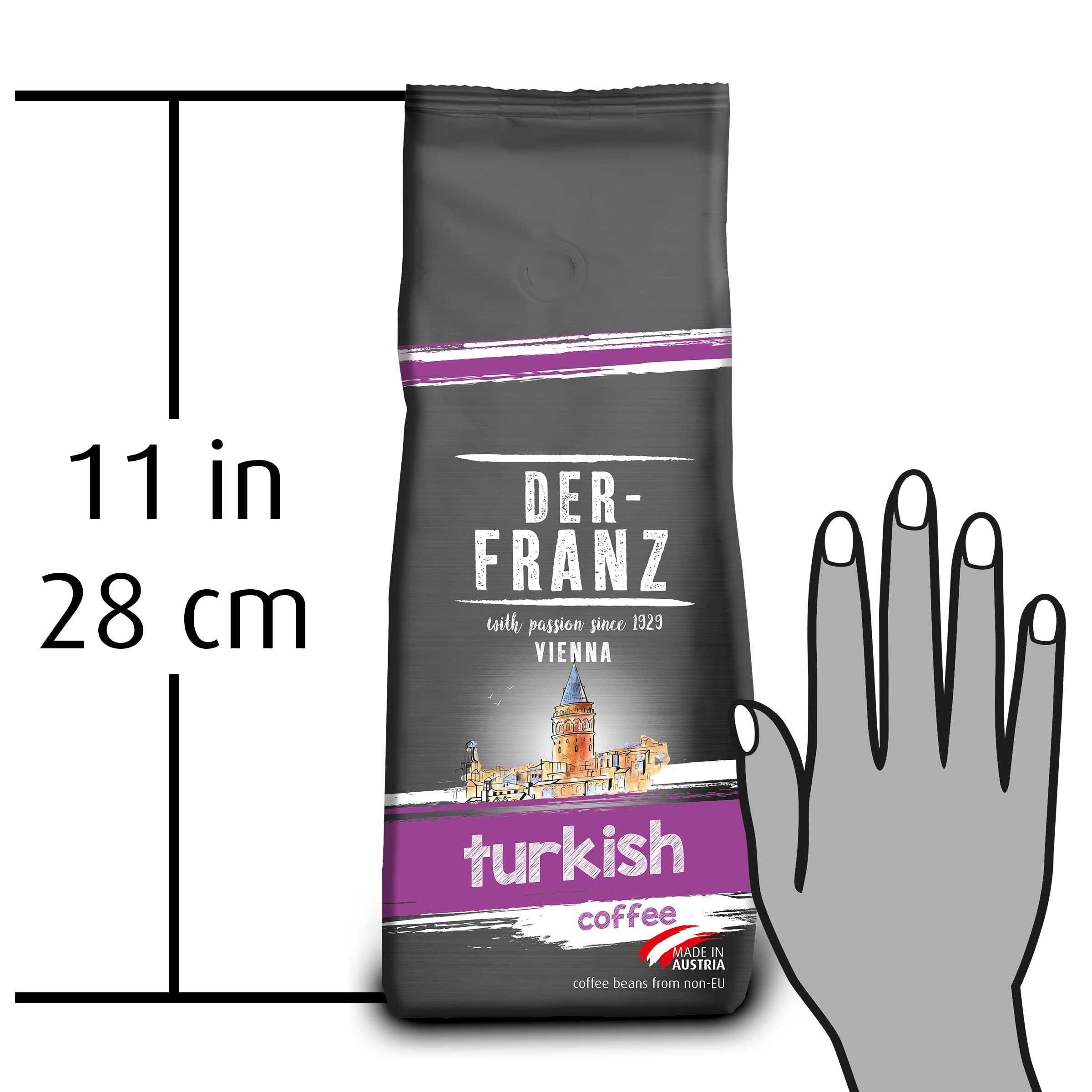 Der-Franz Turkish Coffee, Finely Ground, 2 x 500 g 4