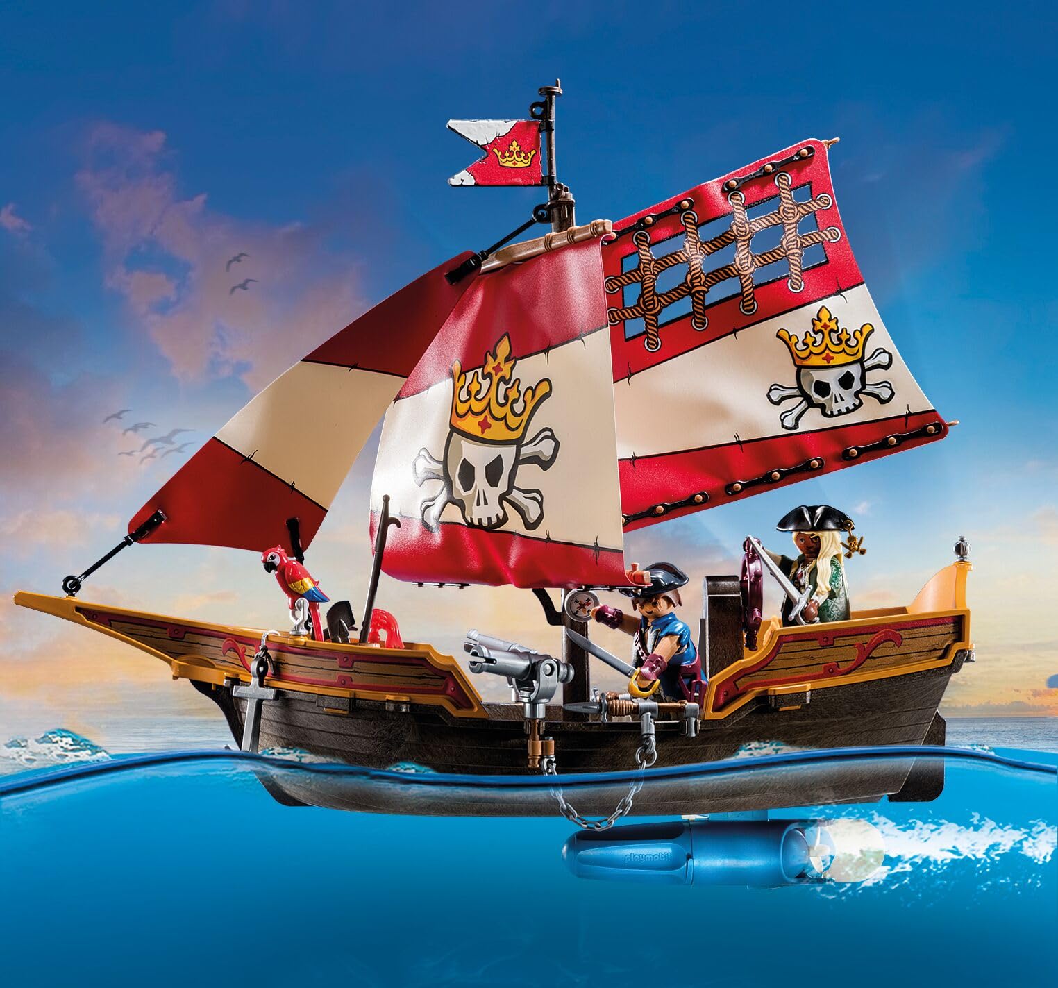Playmobil Pirates: Small Pirate Vessel 71418 | 101 Pieces | Ages 4+