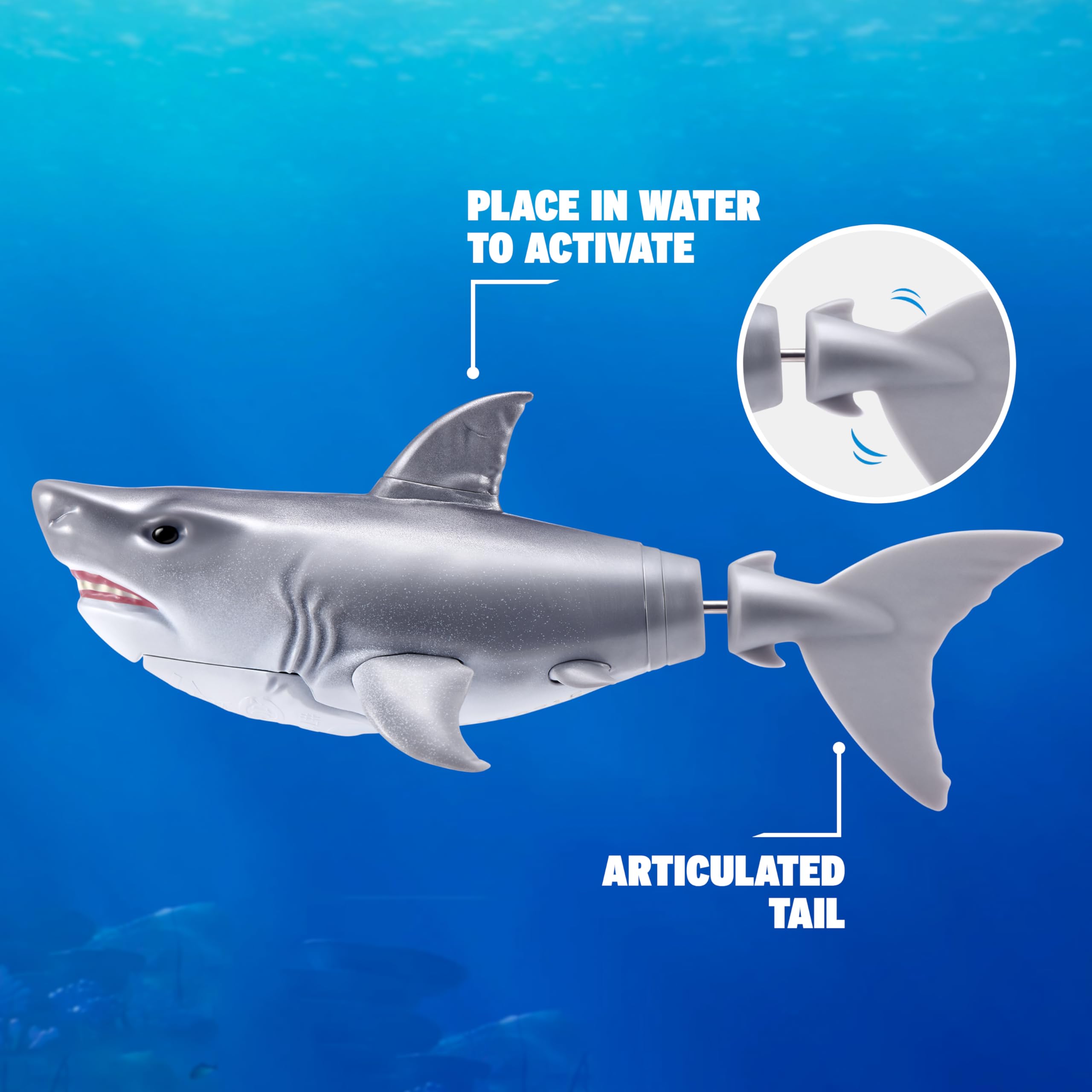 Robo Alive Robo Shark Water Activated Swimming Toy | 2 Pack | White | Ages 3+ 2