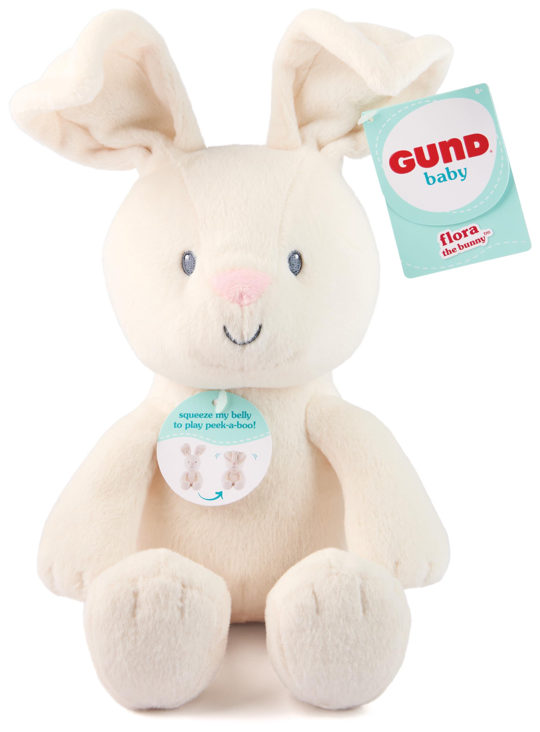 GUND Baby Peek-a-Boo Flora Bunny Plush - Stuffed Animal for 6 Months and Up
