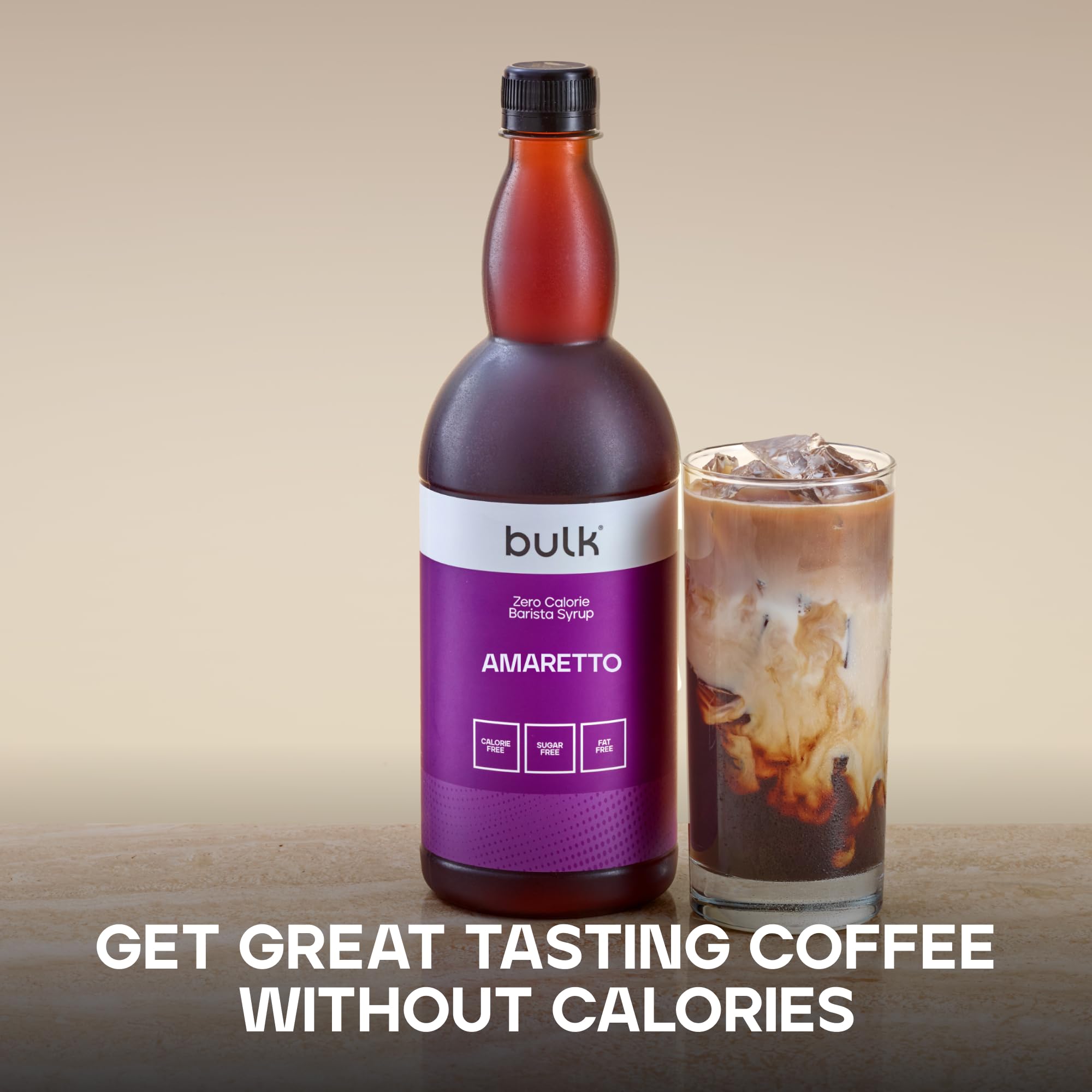 Bulk Zero Calorie Barista Syrup - Amaretto Flavour | Sugar Free, Fat Free | 1 Litre Bottle