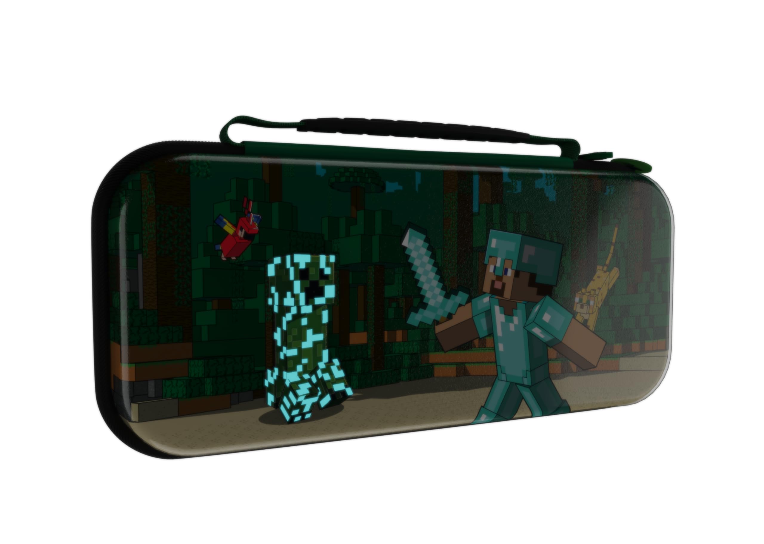 Minecraft Forest Battle - Nintendo Switch Travel Case with Glow-in-the