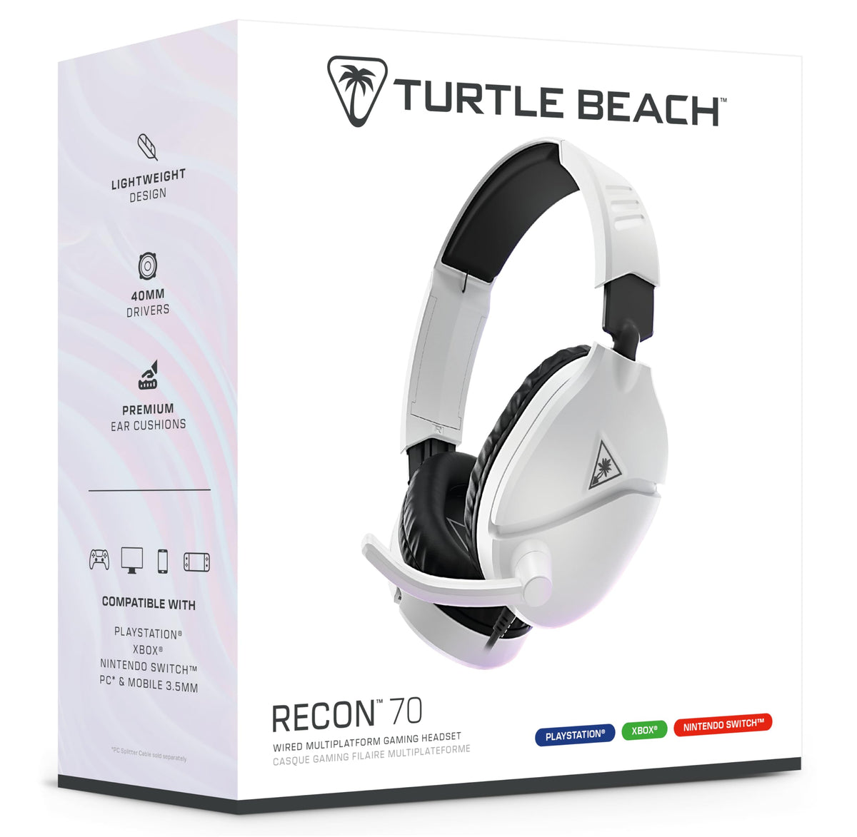 Turtle Beach Recon 70 Gaming Headset - PlayStation, Console White, 3.5mm