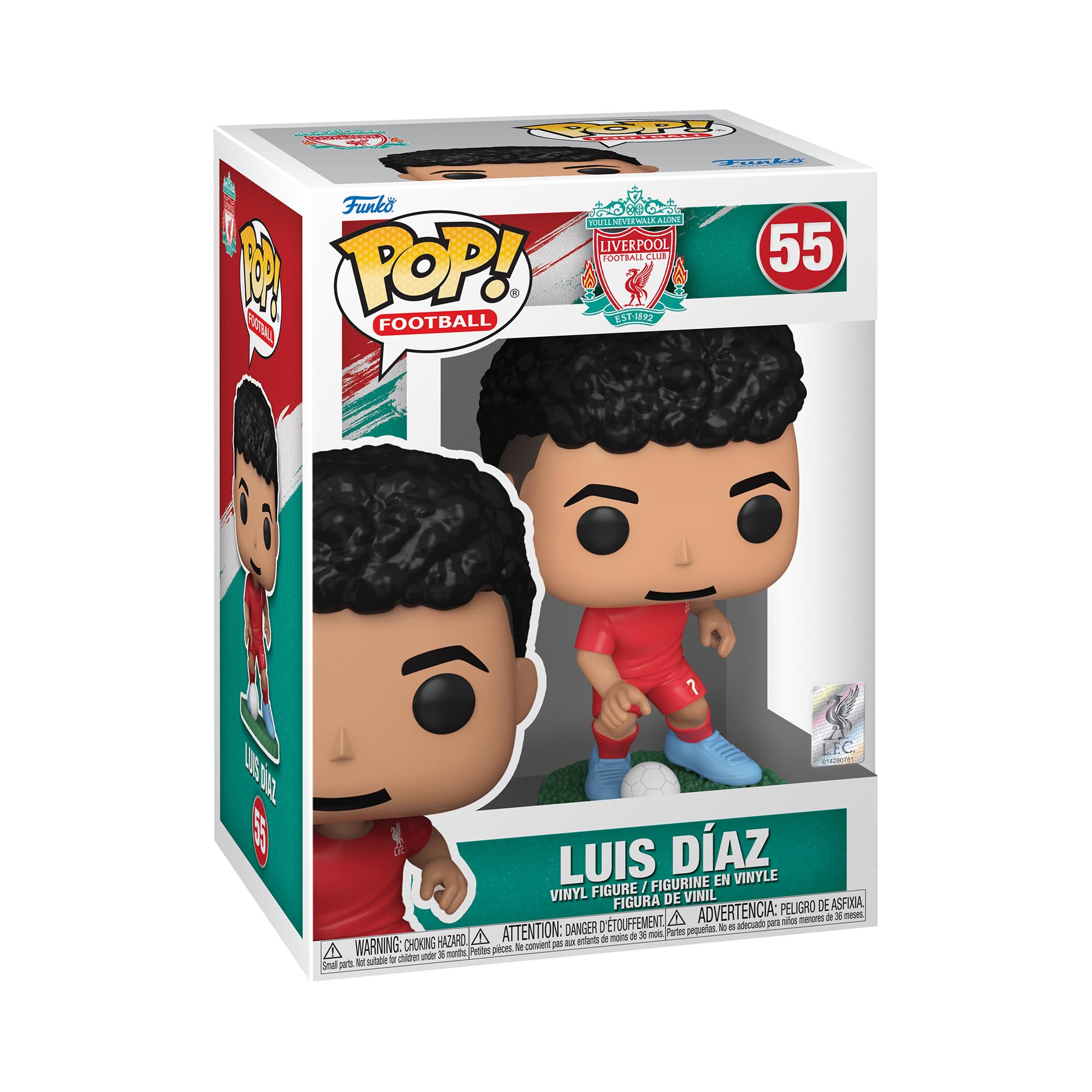 Funko POP! Soccer: Liverpool FC - Luis Diaz Collectable Vinyl Figure | 3.75 Inches | Model 73934