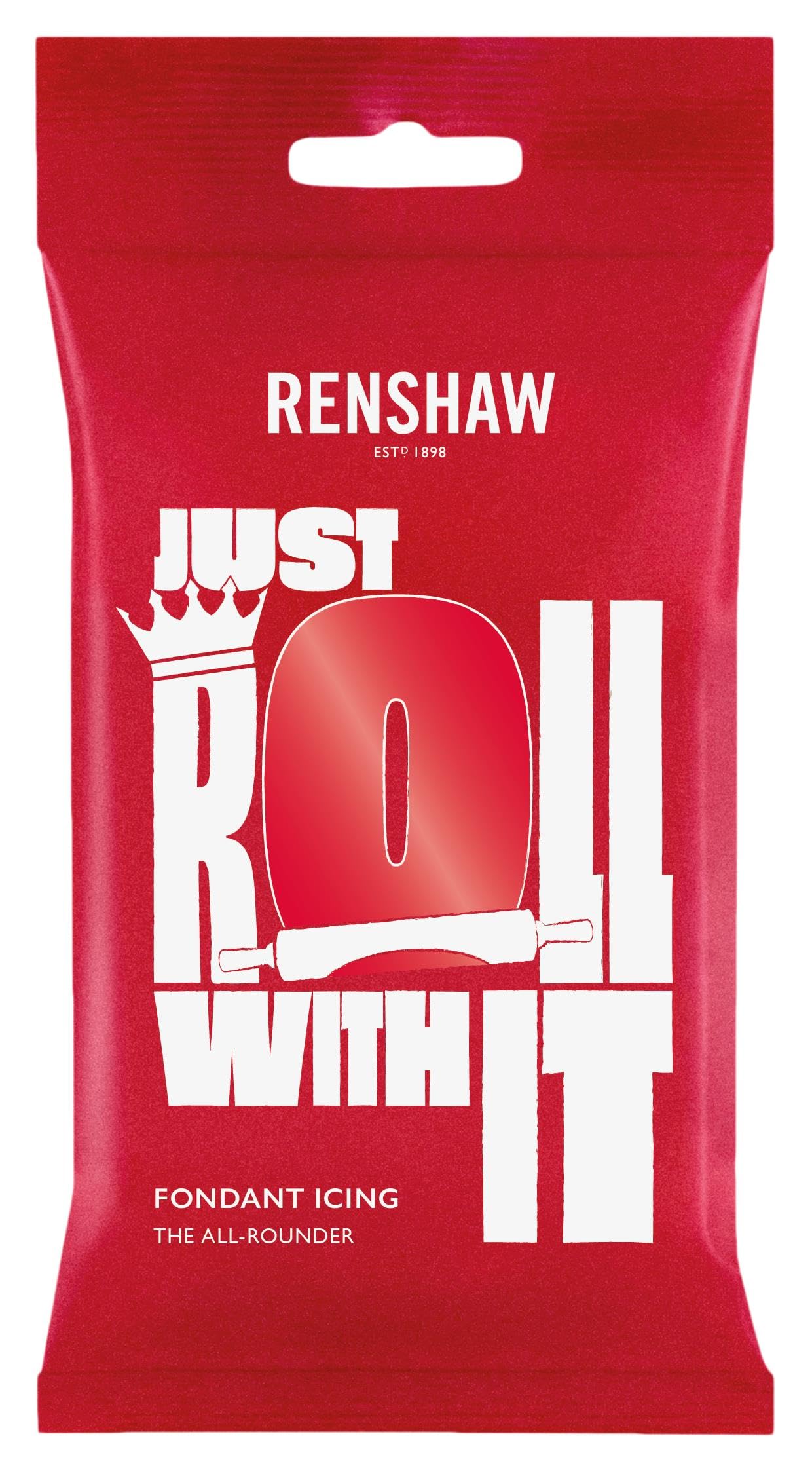 Renshaw Poppy Red Just Roll With It Fondant Icing - Improved Vanilla Flavor | 250 g 1