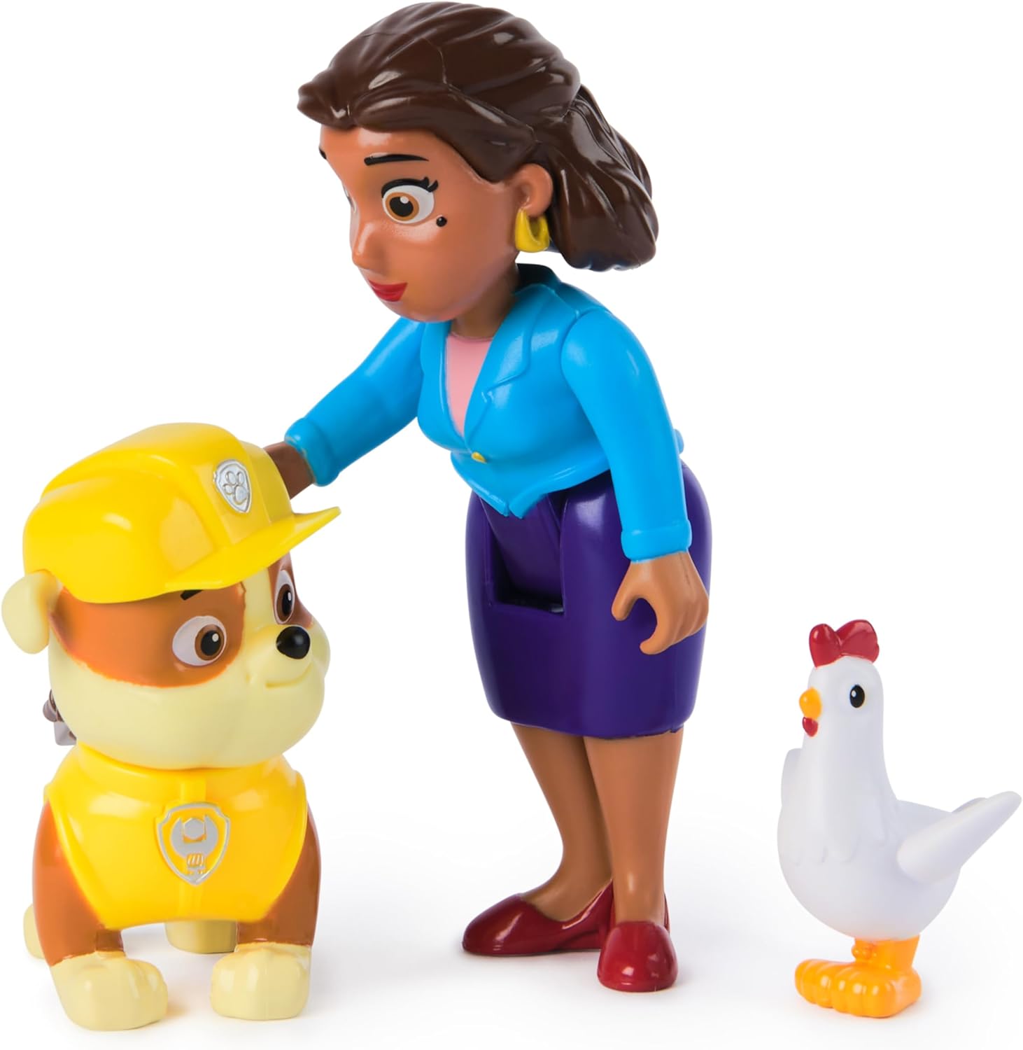 PAW Patrol Rubble, Mayor Goodway and Chickaletta Figures - Action Playset for Kids 3-9 Years 1