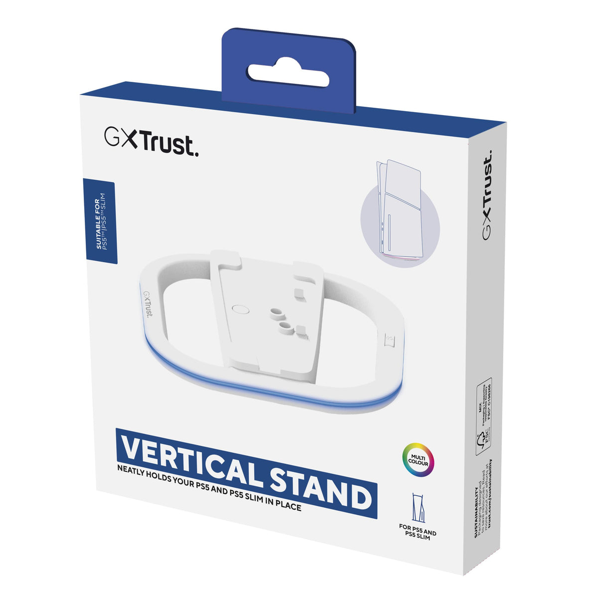 GXTrust PS5 Vertical Stand - PS5, PS5 Slim and PS5 Pro, White