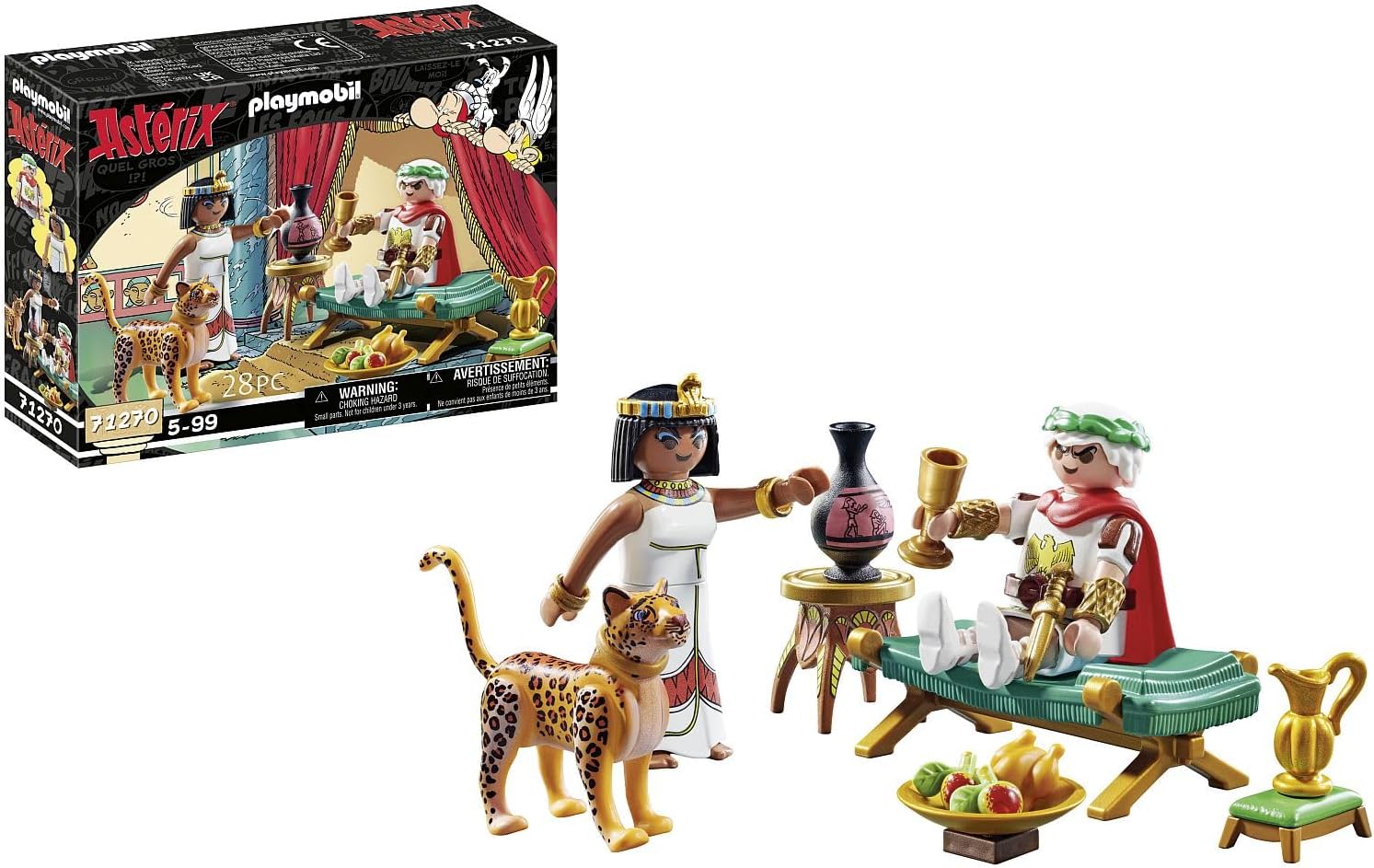 Playmobil 71270 Asterix: Caesar & Cleopatra with Leopard Playset - Ages 5+ 1
