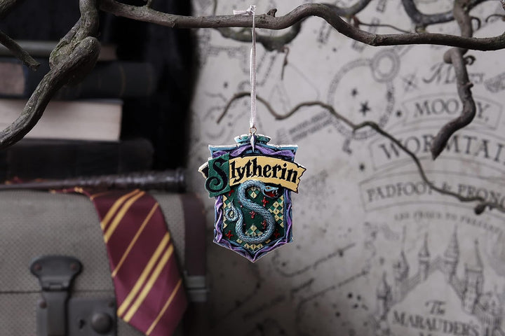 Nemesis Now Harry Potter Slytherin Crest Hanging Ornament, Green, 8cm