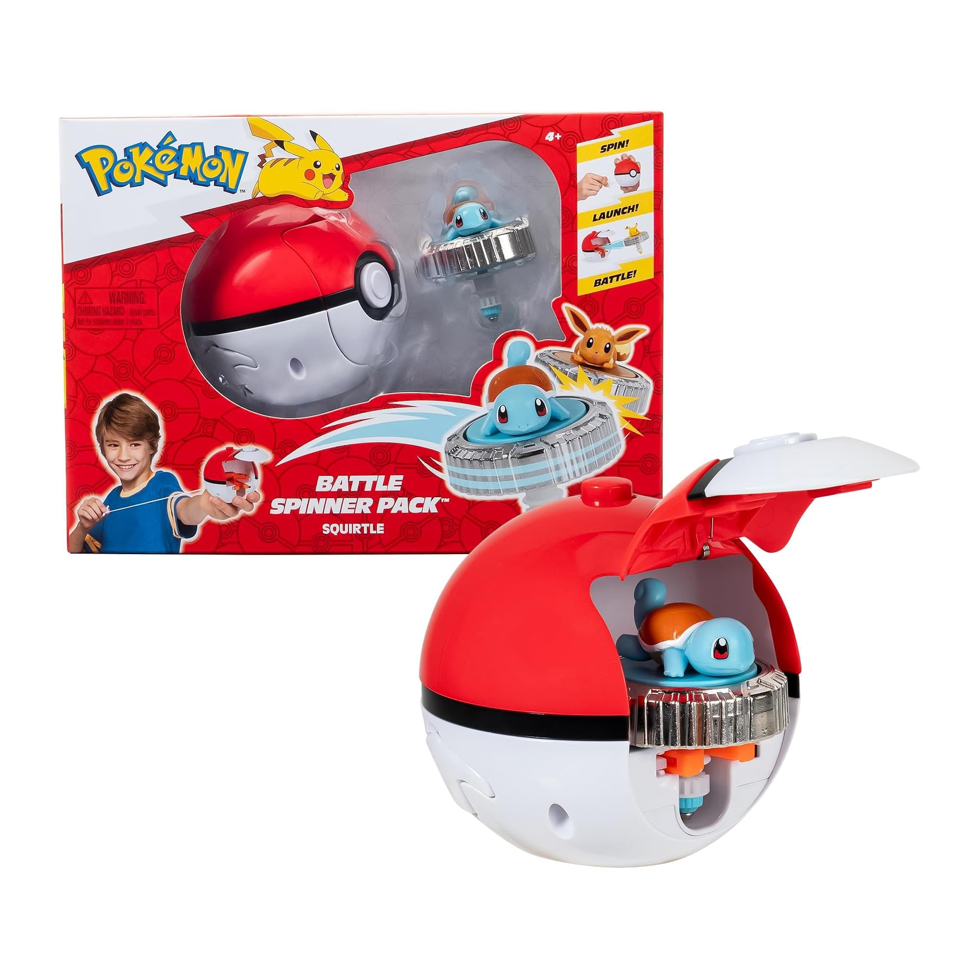 Pokémon Squirtle Battle Spinner Single-Pack Interactive Gaming Figure | Ages 4+ 1