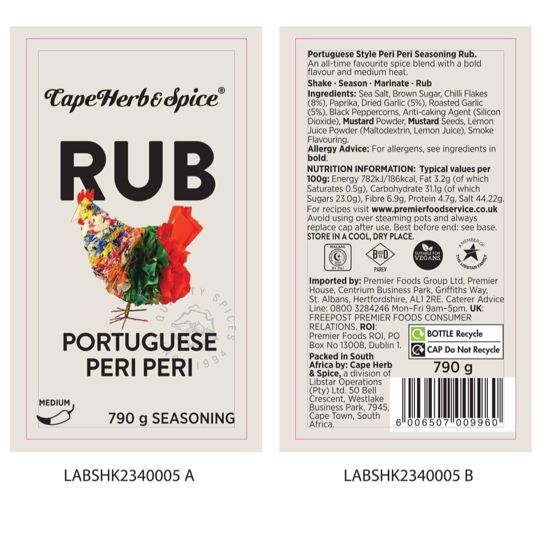 Cape Herb & Spice - Portuguese Peri Peri Seasoning 790 g 2