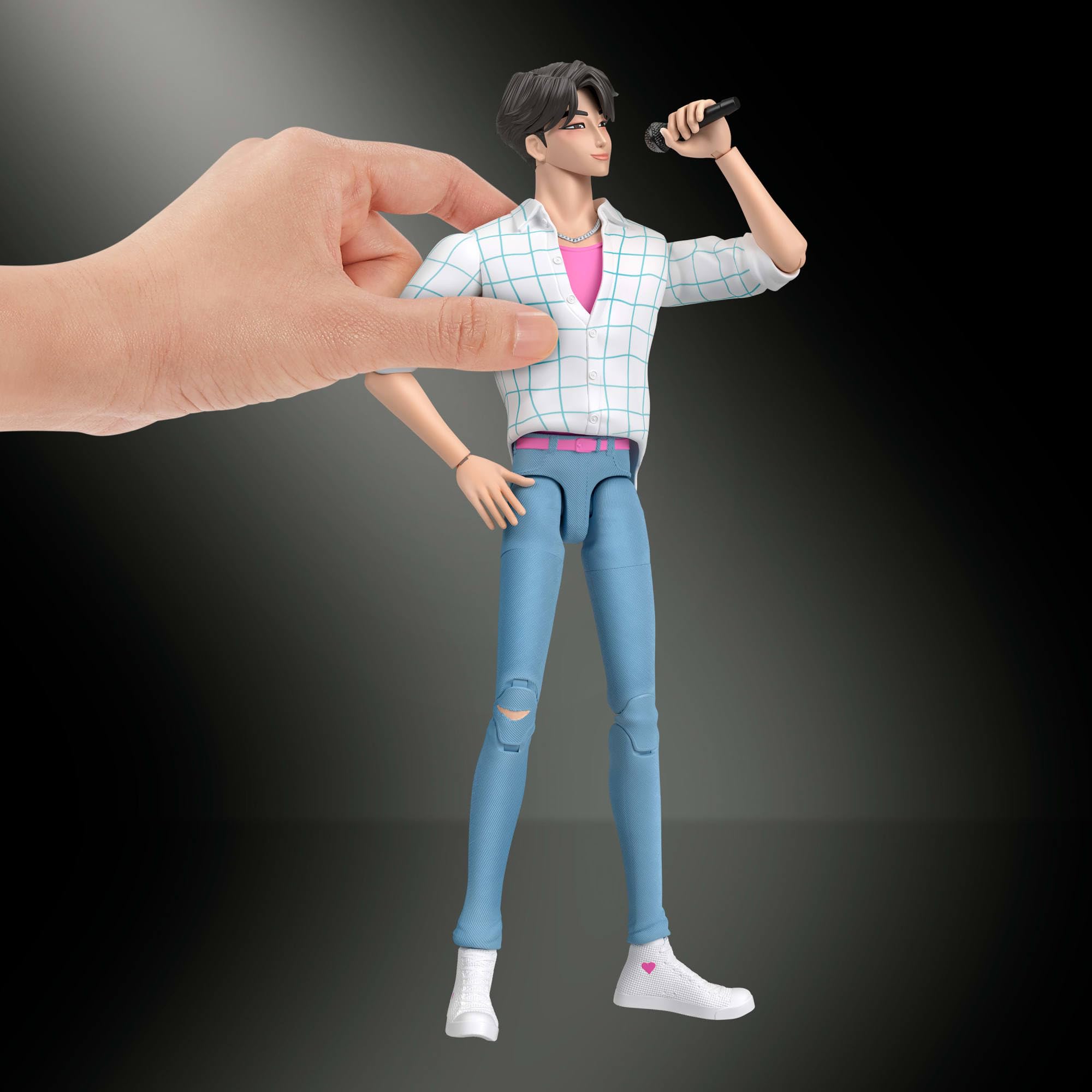 Mattel KPop Demon Hunters Jinu 6.7-inch Action Figure - 18 Points of Articulation | Multicolor Plastic | Ages 4+