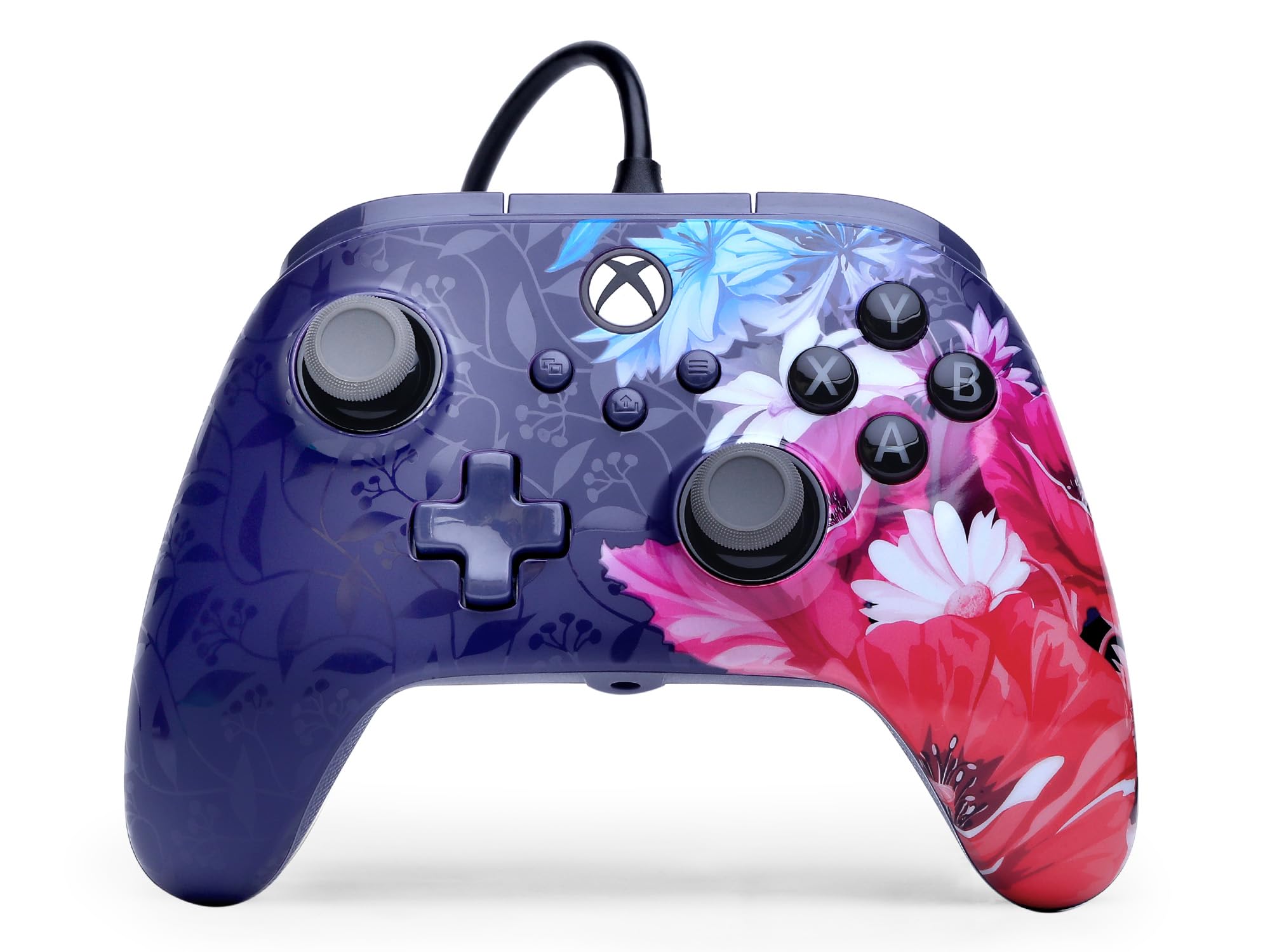 PowerA Advantage Plus Wired Controller for Xbox Series X|S, Xbox One, PC - Night Blossom | Hall Effect | Mappable Buttons 1