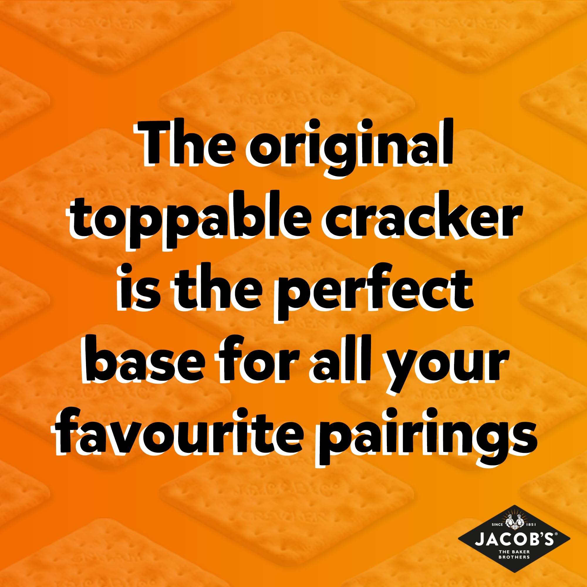JACOB'S Original Cream Crackers - Light & Flaky Texture | 2 x 200g Twin Pack (400g Total)