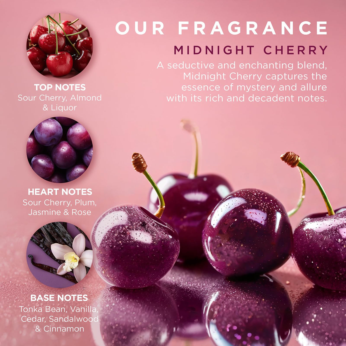 Baylis & Harding Midnight Cherry Luxury Pamper Present Gift Set - Vegan Friendly, Hydrating 4