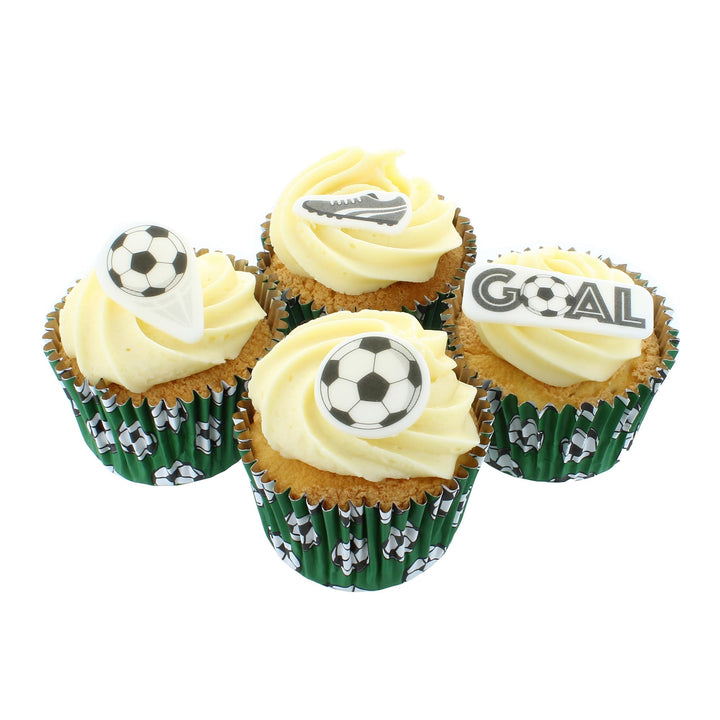 Culpitt - Football Sugar Decorations 32 Pack Edible Cupcake Toppers