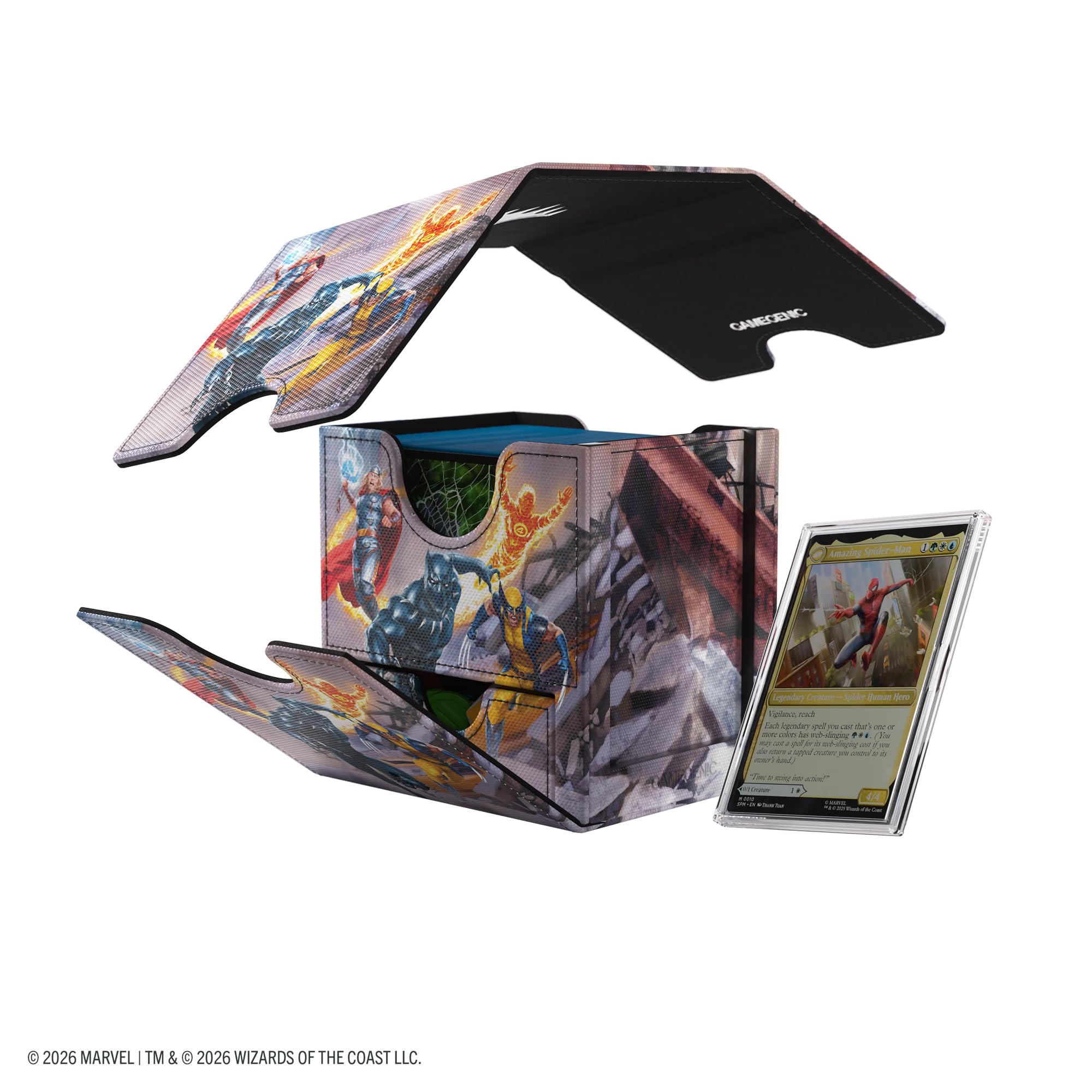 Gamegenic Sidekick PRO 100+ XL Deck Box - Holds 100+ Double-Sleeved Cards | Hidden Drawer | Slide Card Display 3