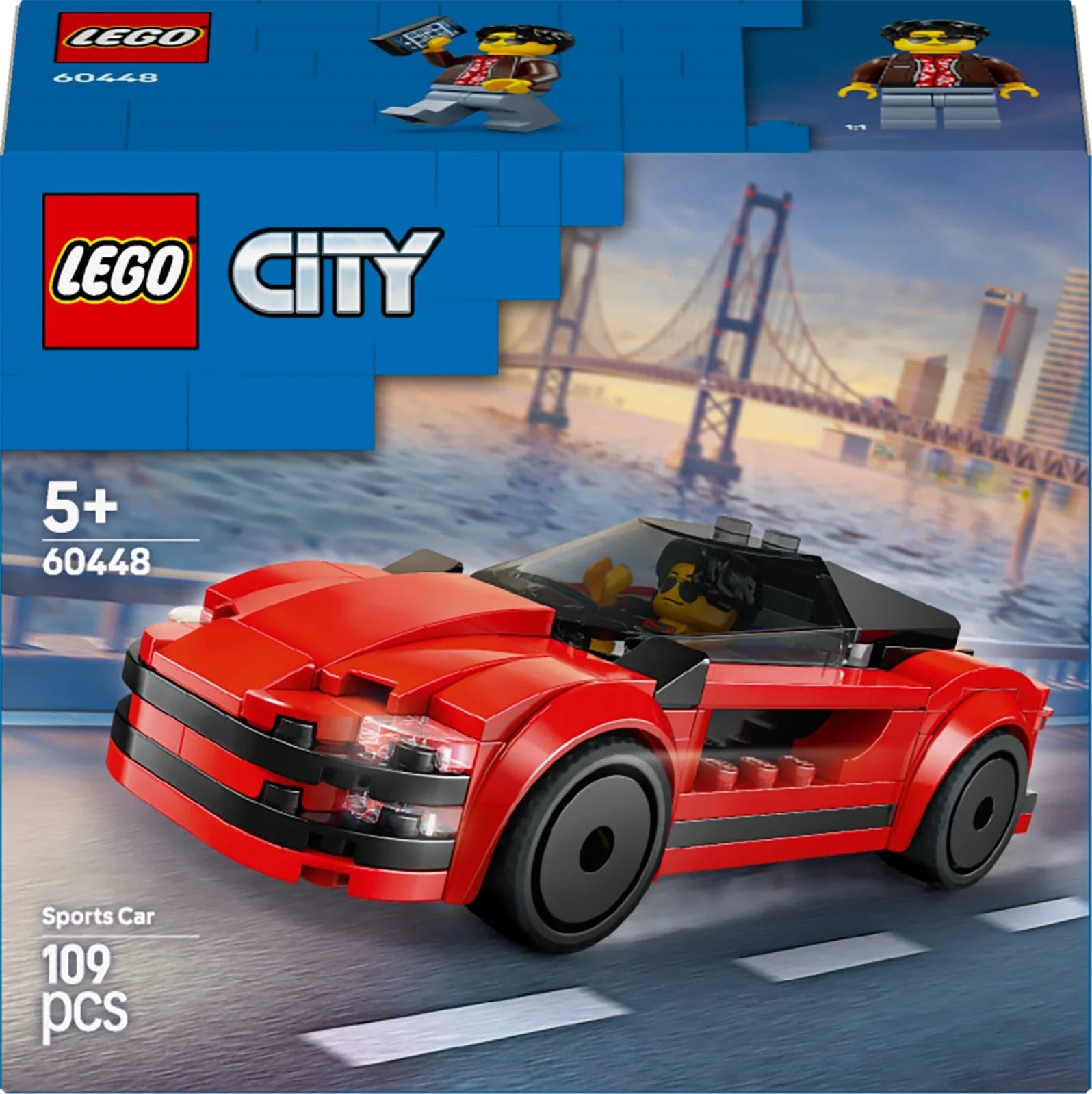 LEGO City Red Sports Car Toy - Buildable Vehicle Playset for 5+ Year Olds 8