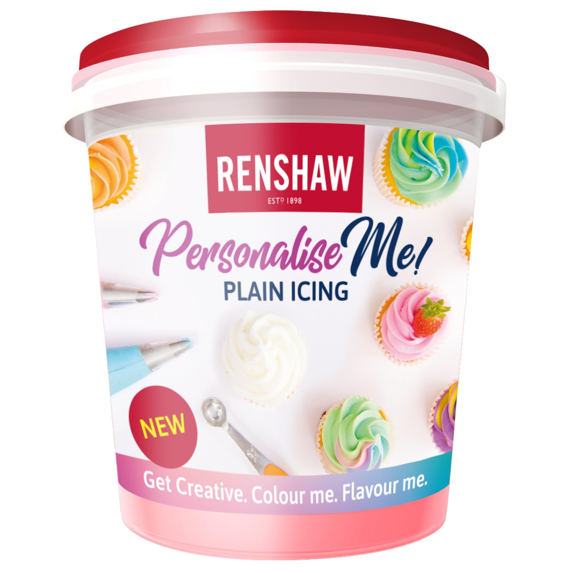 Renshaw Vegan Buttercream Style Soft Icing - Unflavoured | 400g Tub 1