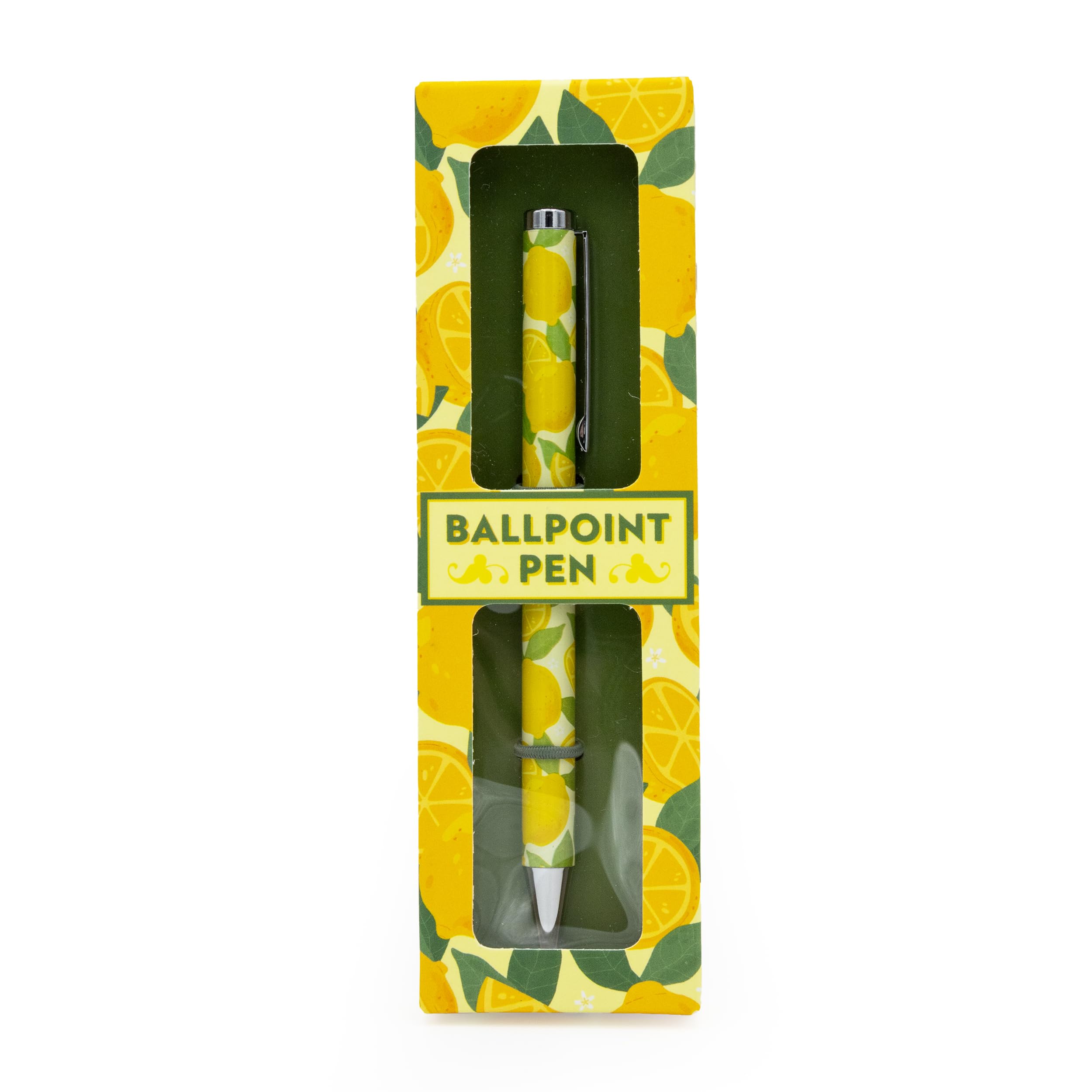 Robert Frederick Lemons Ballpoint Pen - Black Ink Twist Nib | Gift Box Included | Yellow