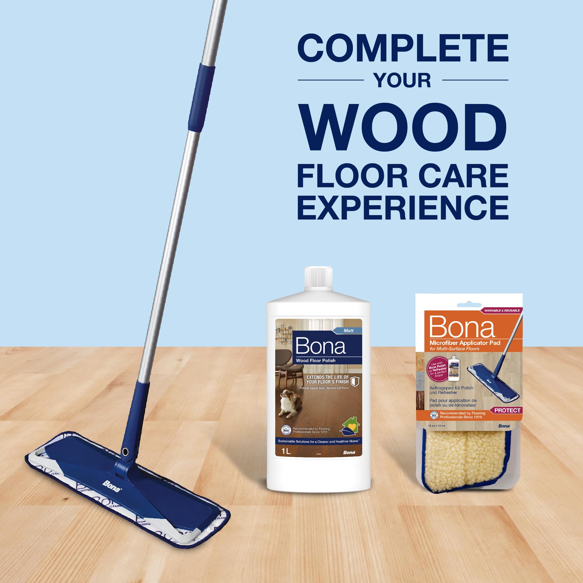 Bona Wood Floor Matt Polish - Protects Sealed Wood Floors | 1 Litre | Dries in 2 Hours 9