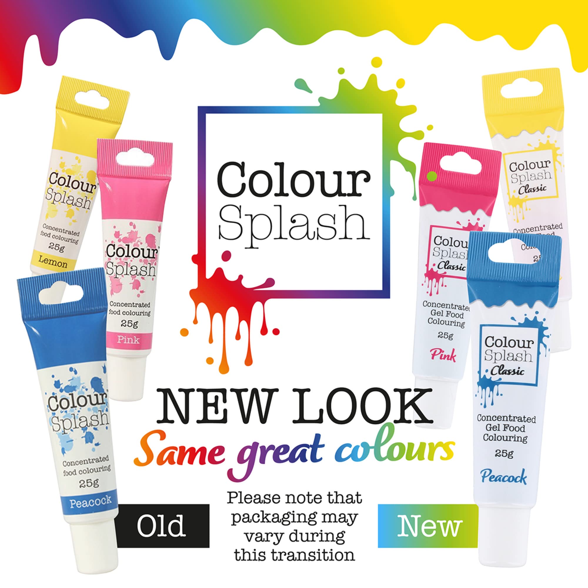 Colour Splash Neon Food Colouring Gel Set - 5 x 25g Tubes 9