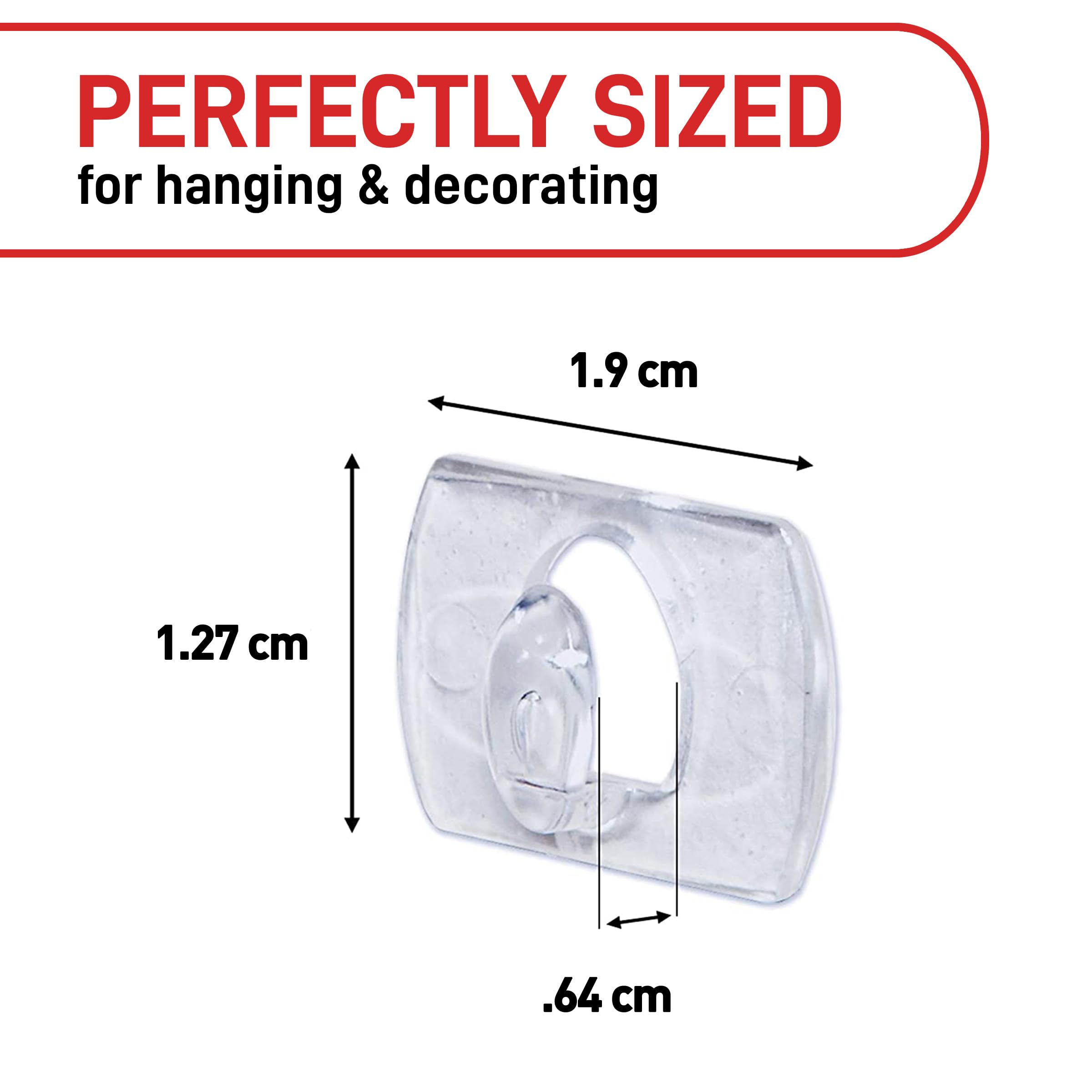 Command Clear Decorating Clips - Damage-Free Hanging for Decor & Cables | Value Pack of 60 Clips + 68 Strips