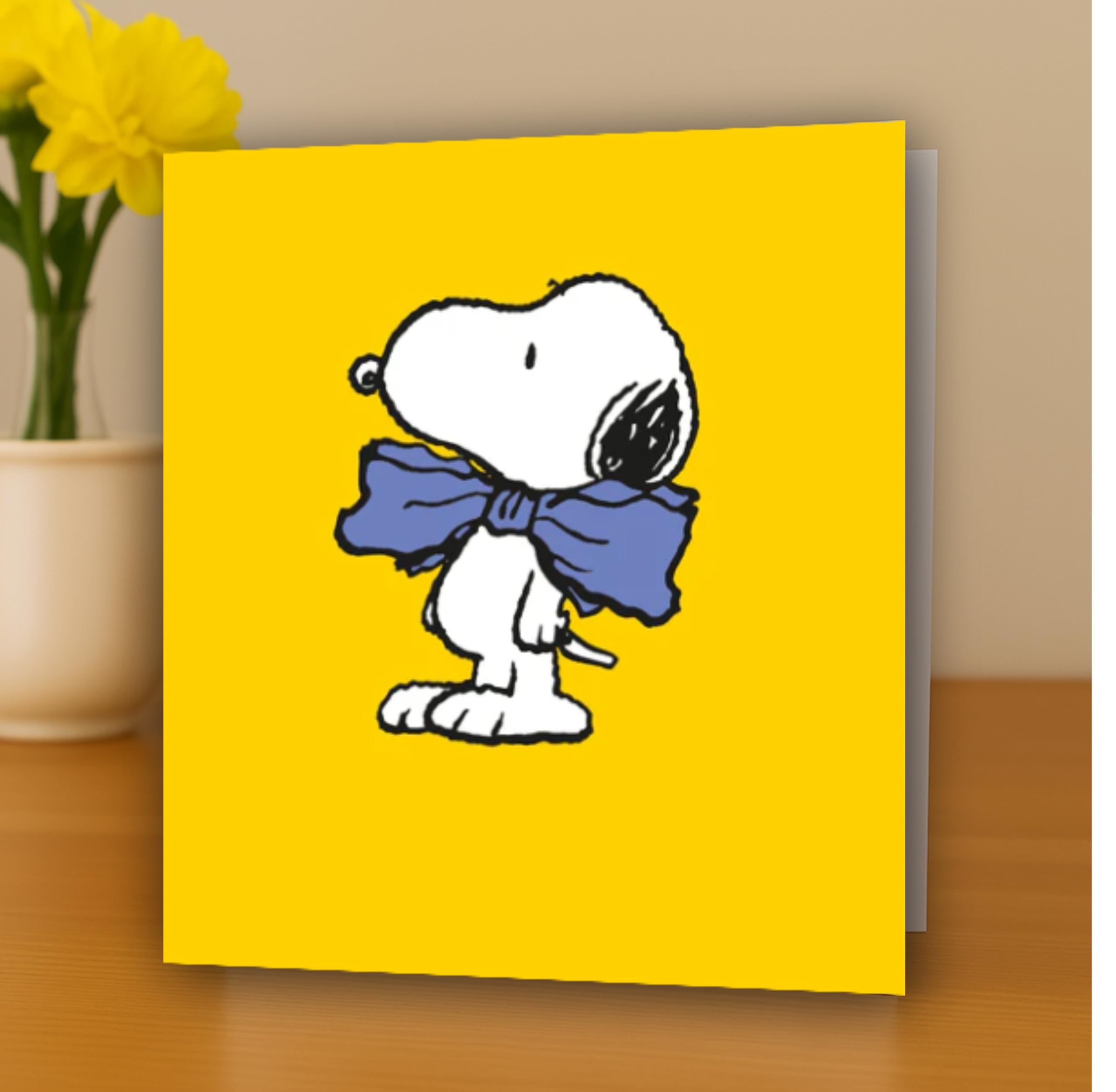 Danilo Promotions LTD Peanuts Blank Greeting Card - Snoopy & Charlie Brown Official Design | Standard Size 4