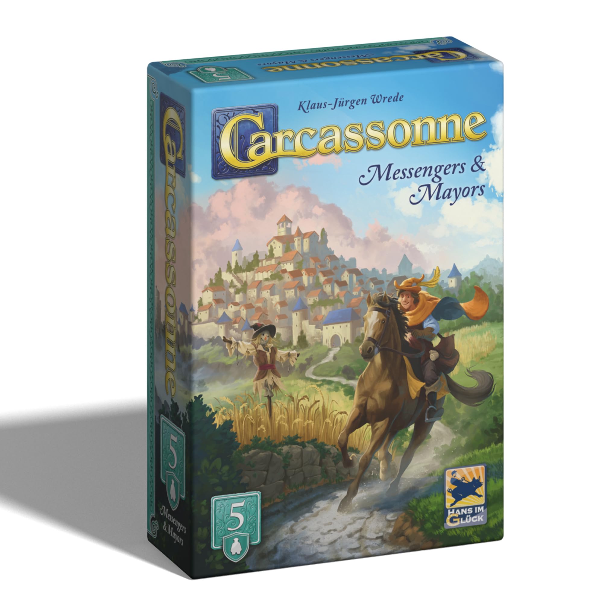 Hans im Glück Carcassonne: Messenger & Mayor Expansion | 5 Players | 45 Min | Ages 84+ 1
