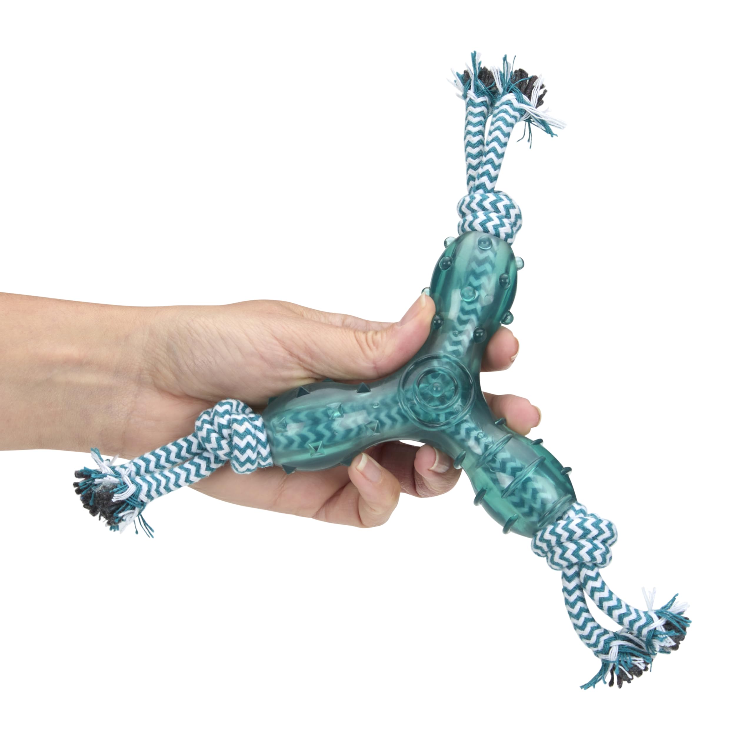 Petface Little Petface Tripod Puppy Dog Chew Toy - Durable Silicone | Unscented | Blue 2