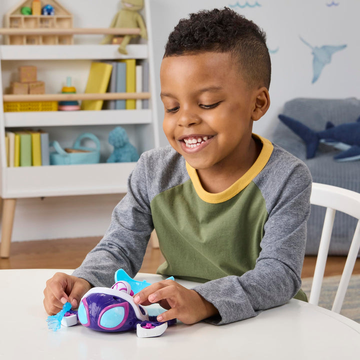 Spidey and His Amazing Friends Marvel Water-Webs Ghost Turtle Submarine Toy - Color-Change Eyes & Action Figure Playset