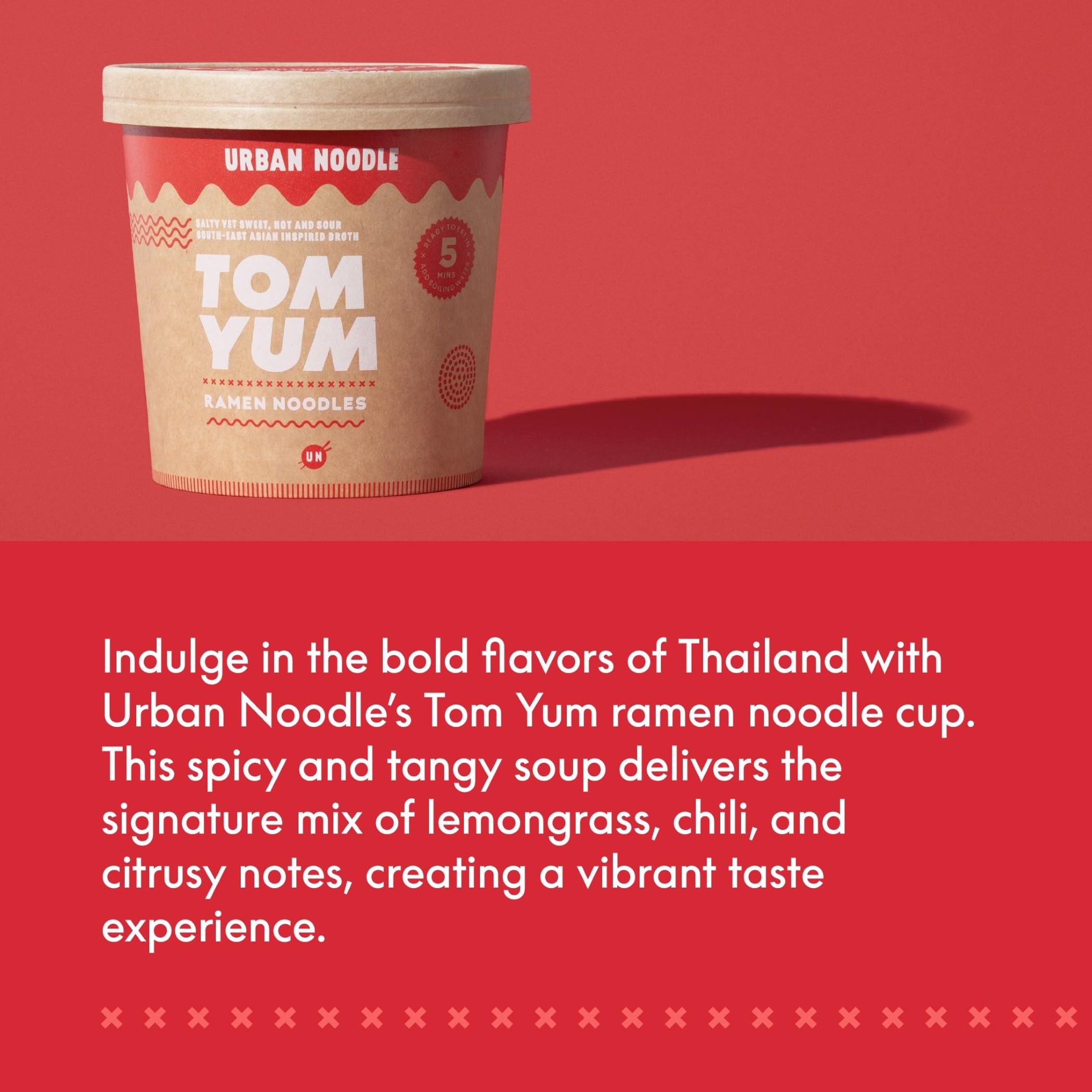 Urban Noodle - Tom Yum, Spicy Pho & Yaki Umami Ramen Noodles Variety Pack, Vegan Friendly 5