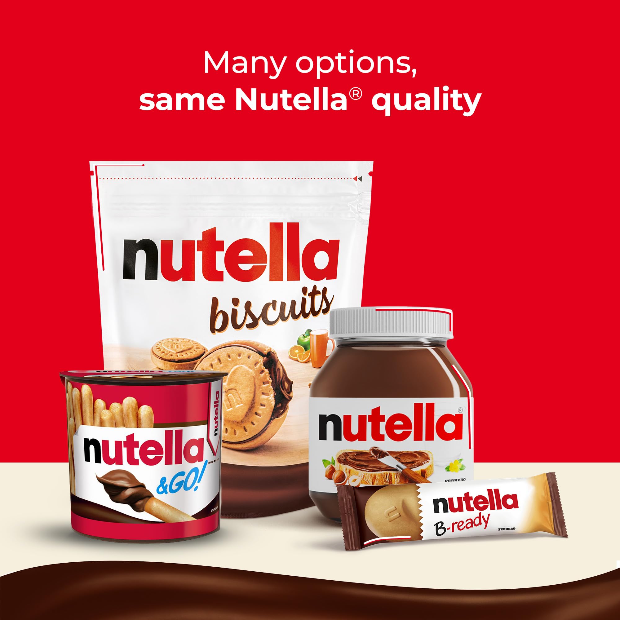 Nutella Biscuits with Creamy Nutella Heart - Crunchy Baked Biscuit | Pack of 12 | 166g 4