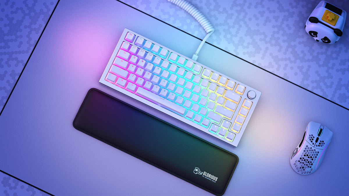 Glorious GMMK Pro White Ice 75% Gaming Keyboard - Barebone, ISO Layout