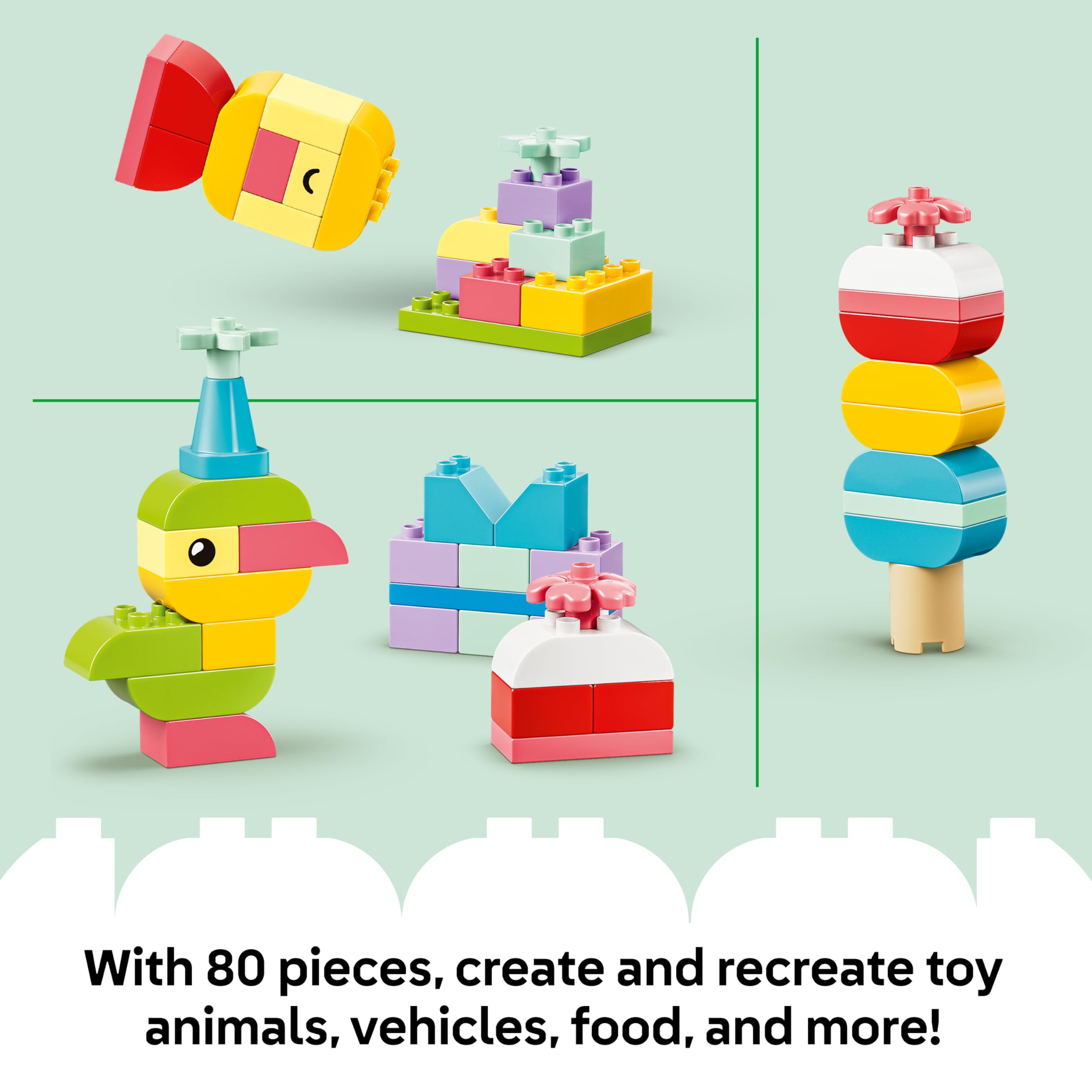 LEGO DUPLO Colourful Creative Box - 80 Bricks | Ages 1.5+ | Educational Building Set 5