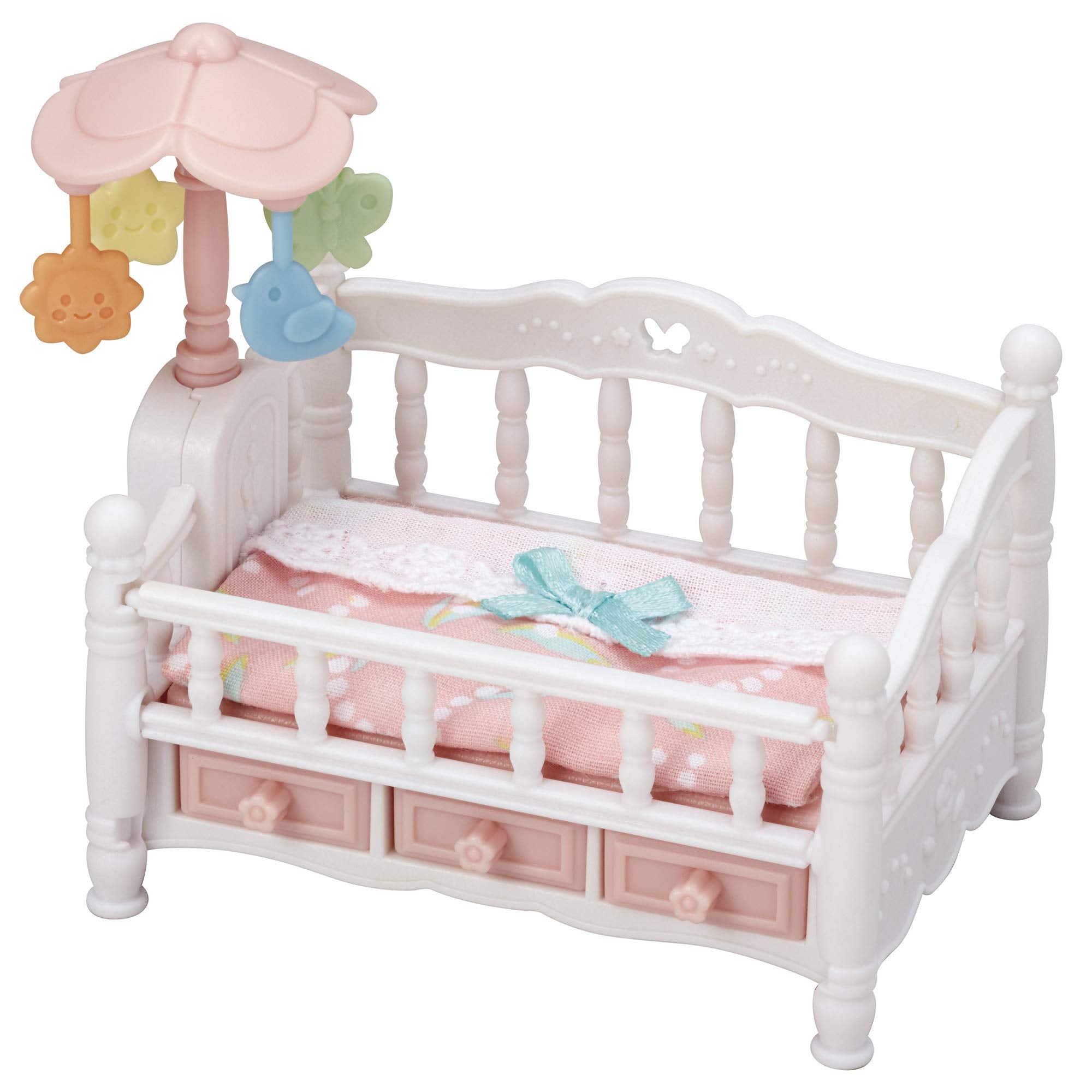 Sylvanian Families Crib with Mobile - Sleeps Triplets | Includes 11 Pieces | Model 5534 1