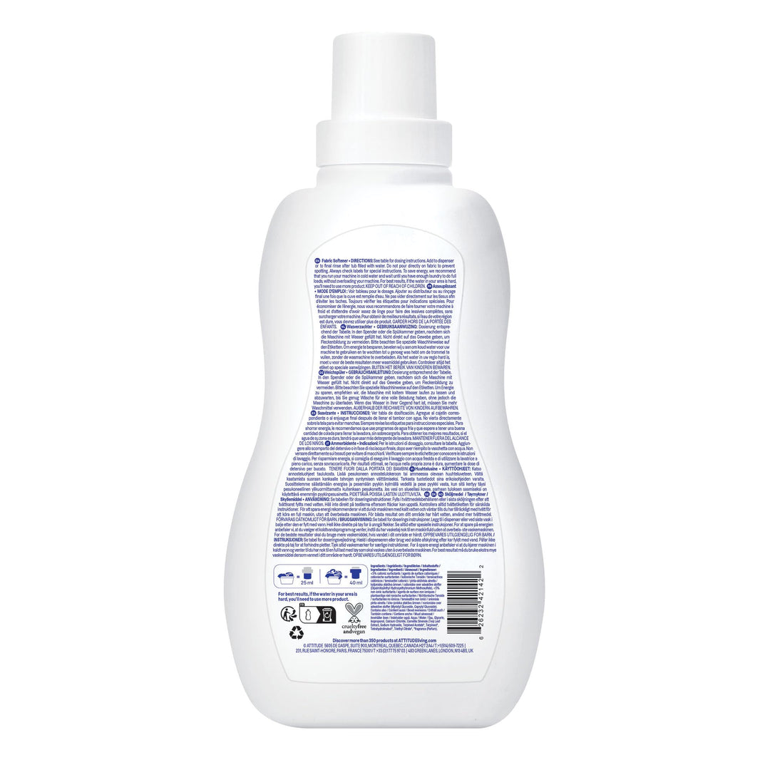 ATTITUDE - Liquid Fabric Softener, Plant-Based & Vegan, HE Compatible, Citrus Zest, 1.07 kg